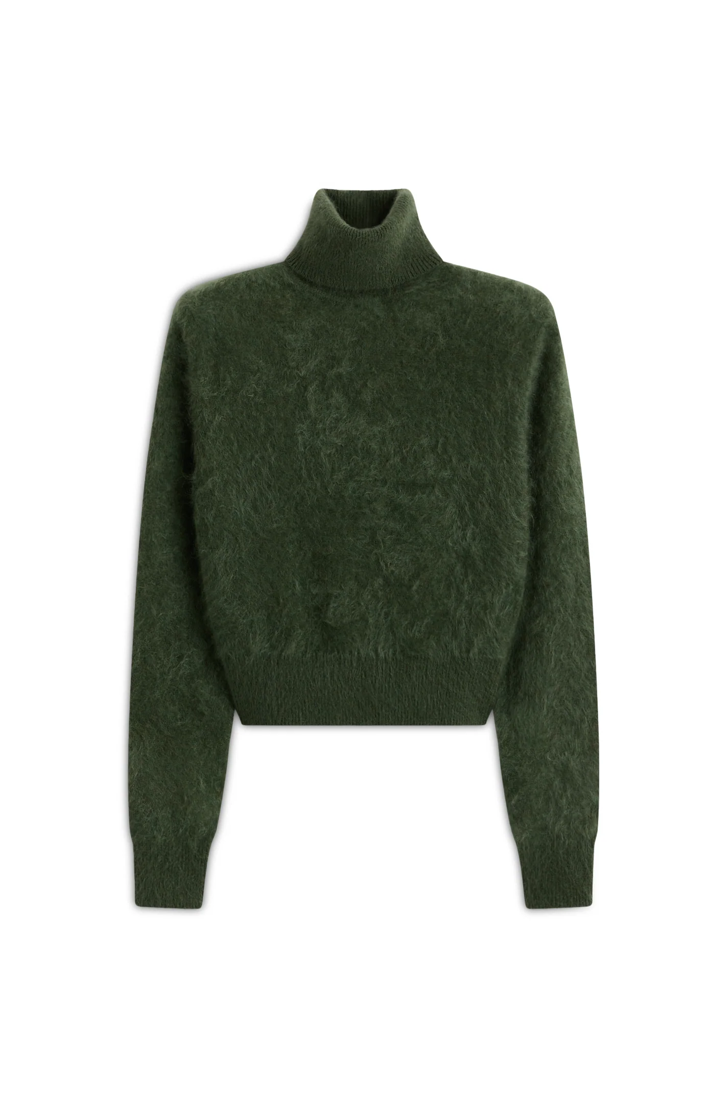 BRUSHED CASHMERE SHOULDER PAD SWEATER