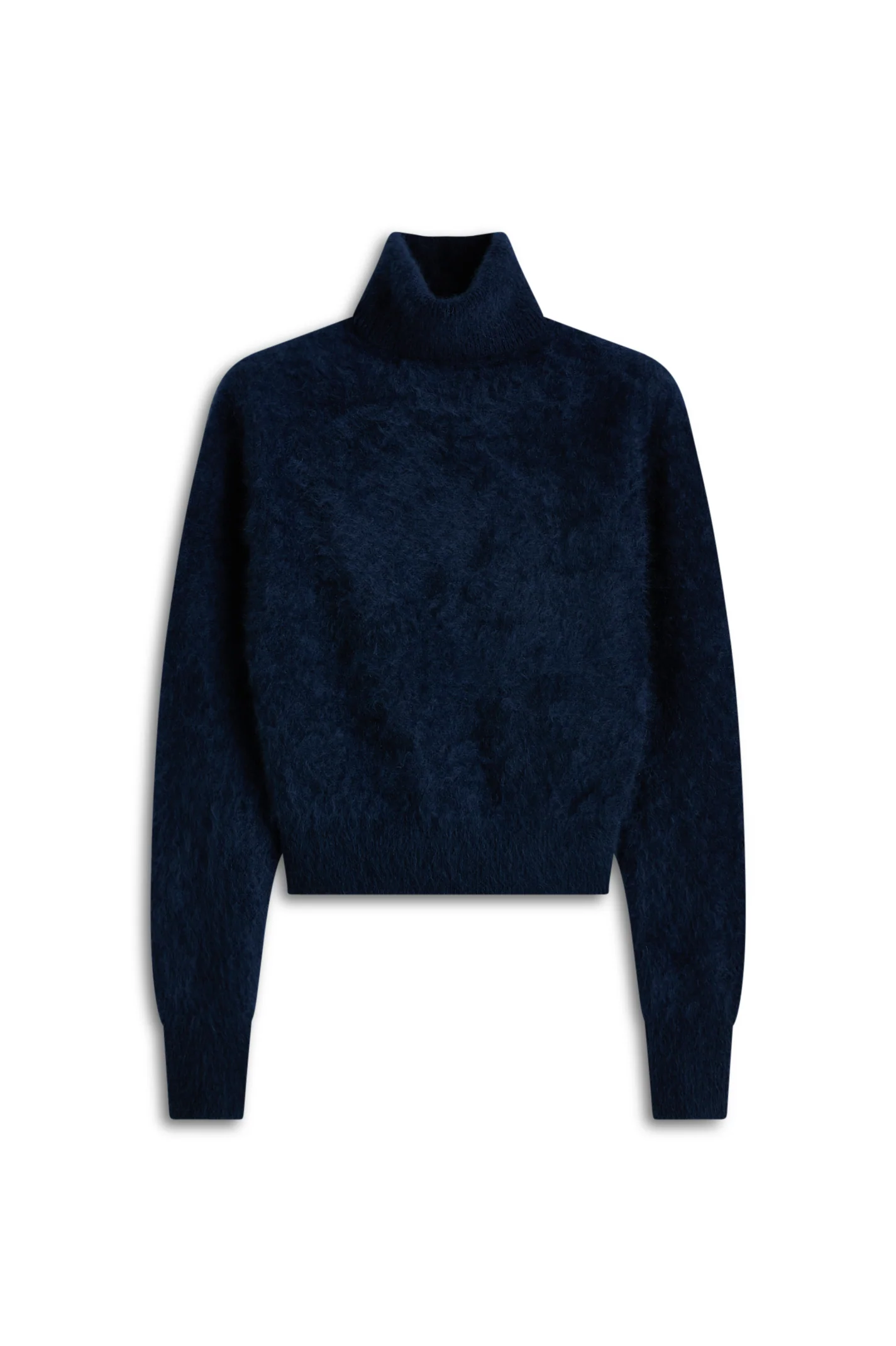 BRUSHED CASHMERE SHOULDER PAD SWEATER