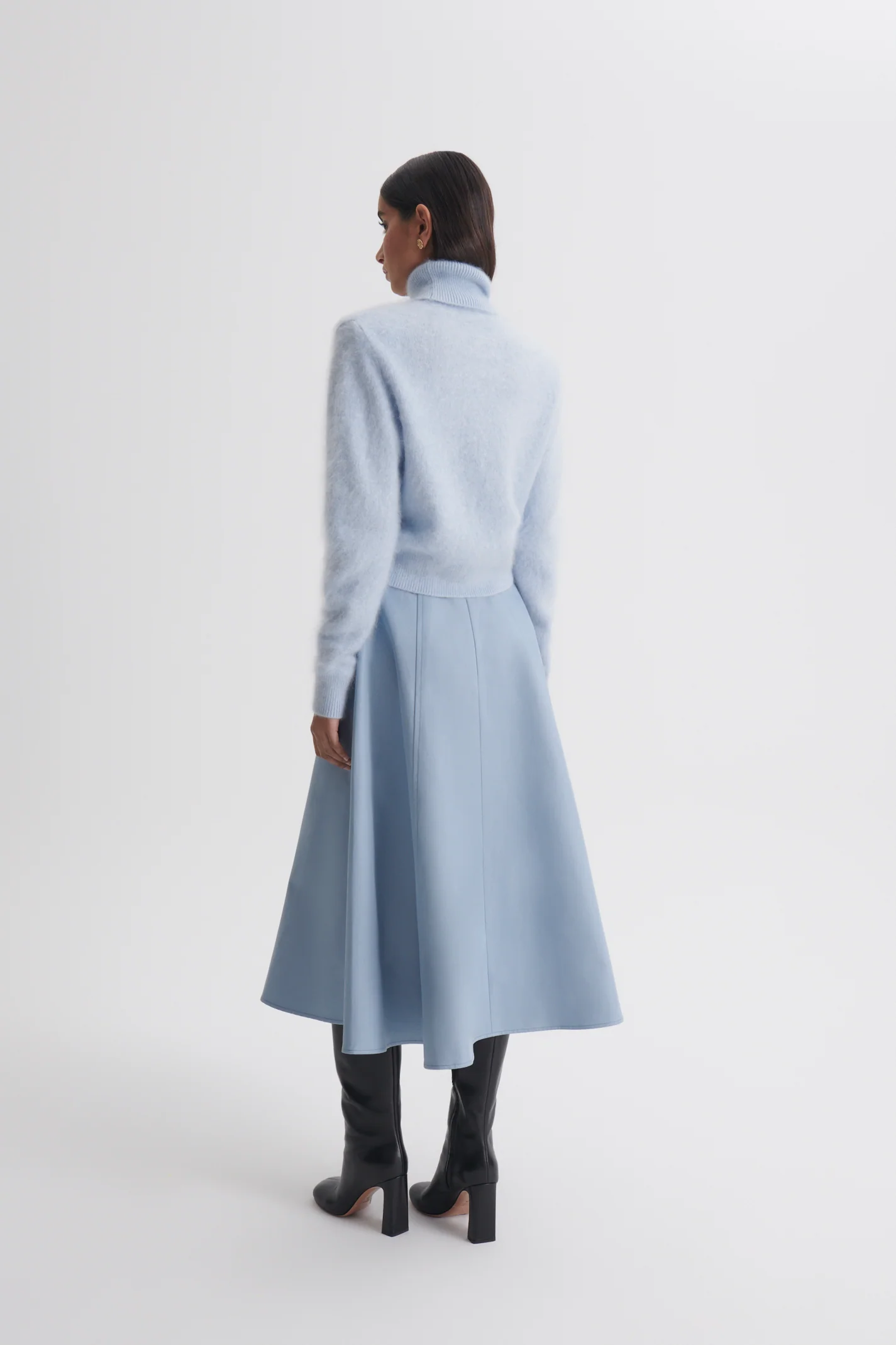 BRUSHED CASHMERE SHOULDER PAD SWEATER - Image 6