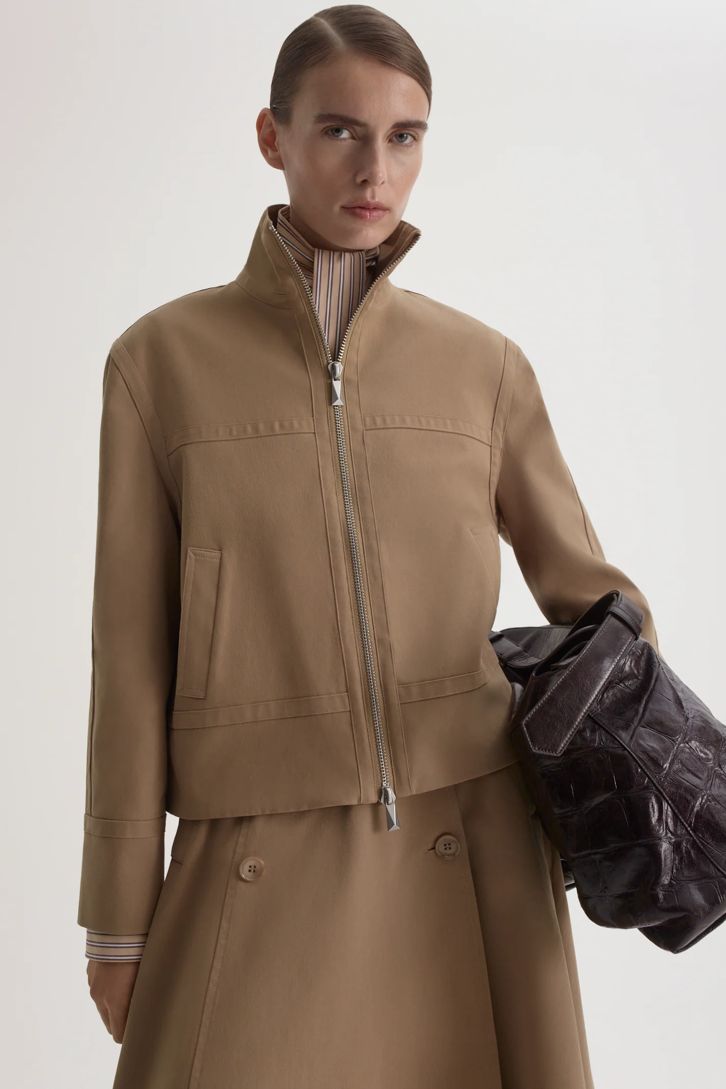 BRUSHED COTTON BOMBER - Image 7