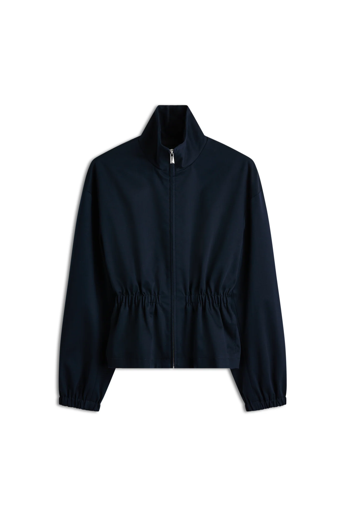 BRUSHED COTTON FUNNEL NECK JACKET