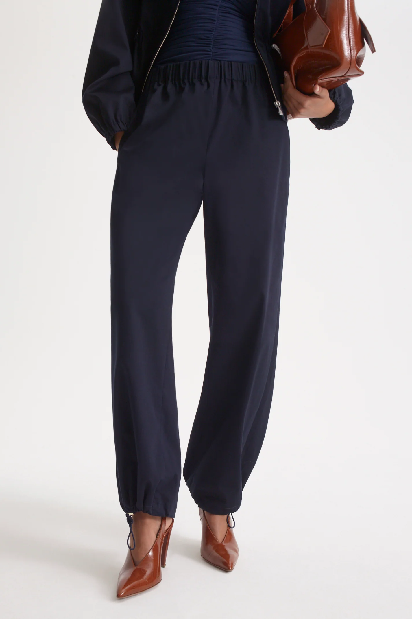 BRUSHED COTTON FUNNEL NECK JACKET - Image 8
