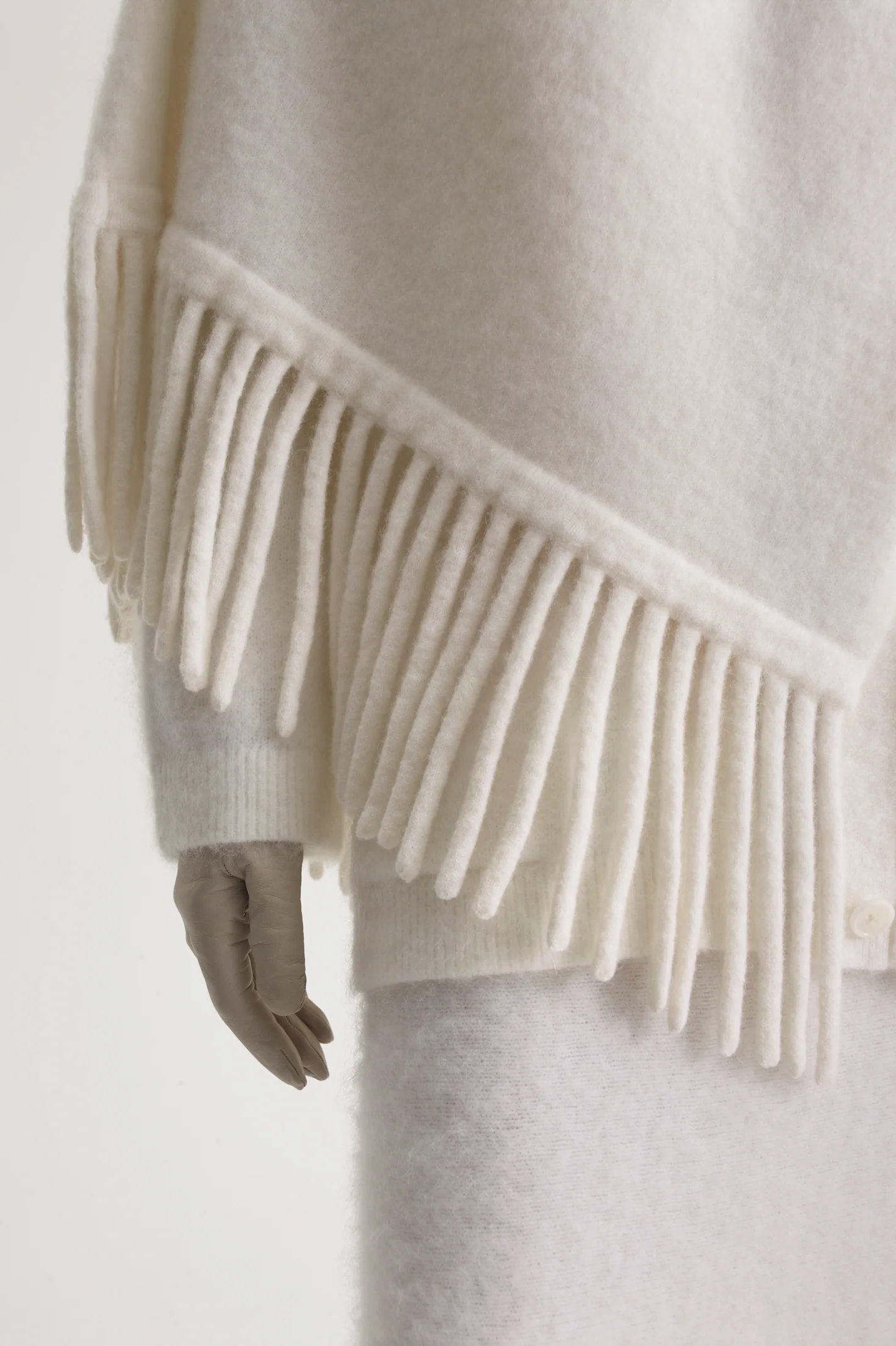 BRUSHED FRINGED CAPE - Image 7