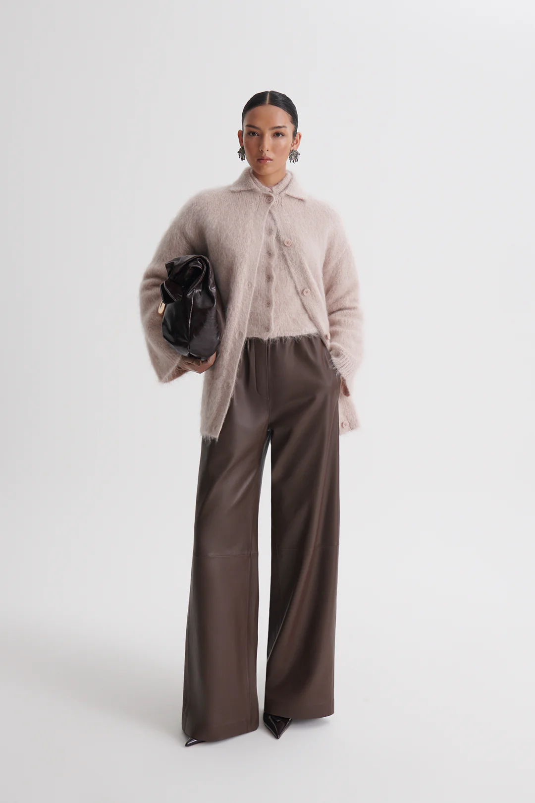 BRUSHED MOHAIR OVERSIZED CARDIGAN - Image 3