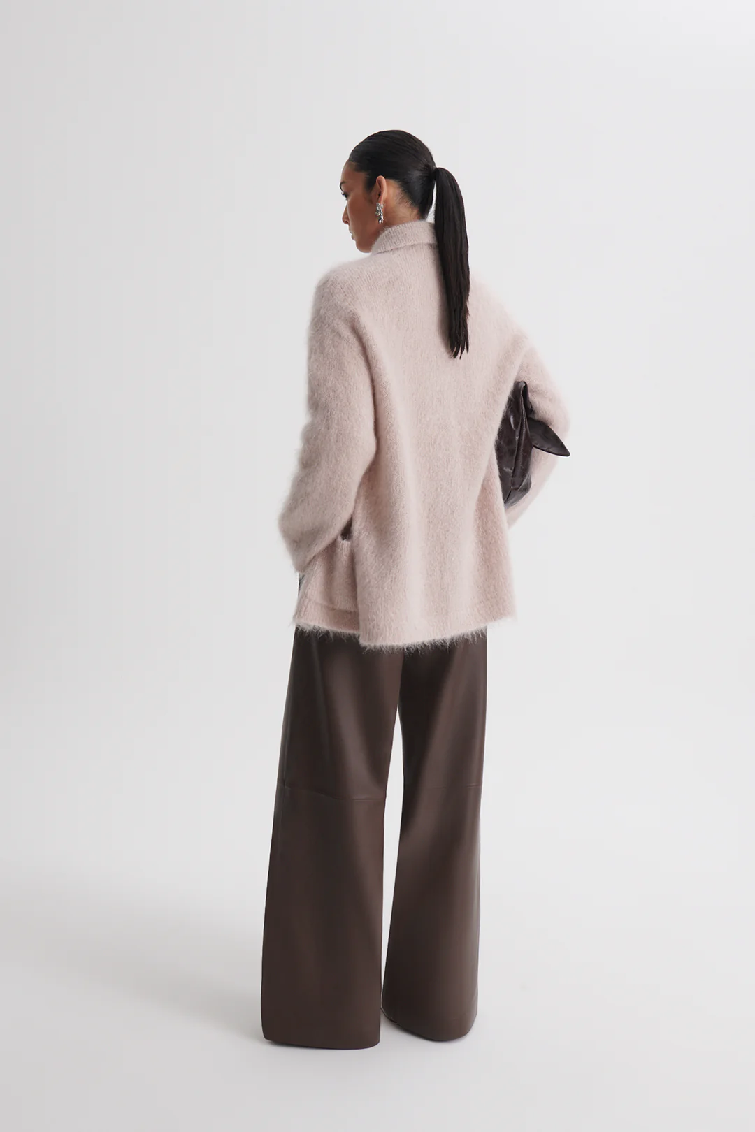 BRUSHED MOHAIR OVERSIZED CARDIGAN - Image 5