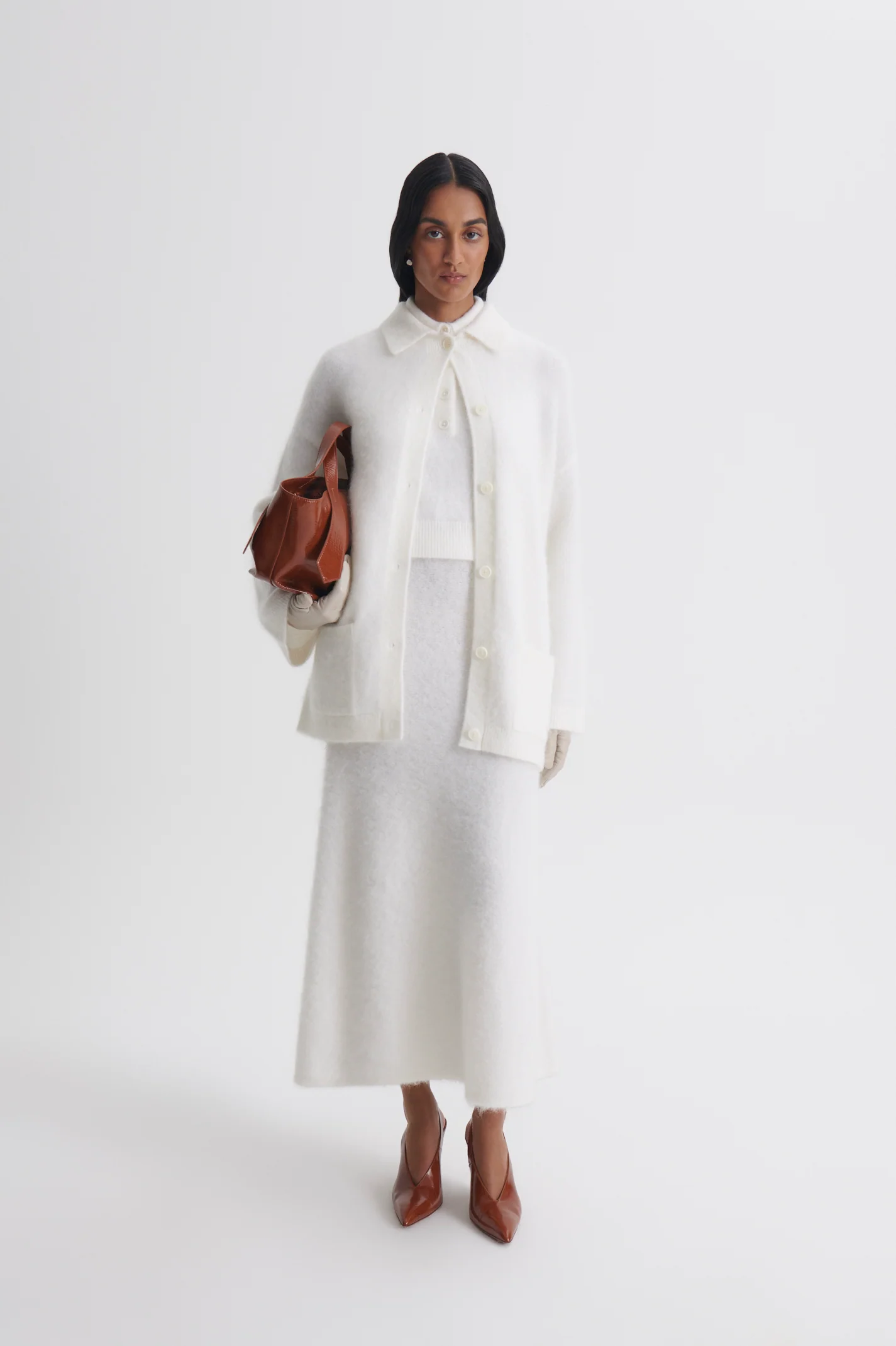 BRUSHED MOHAIR OVERSIZED CARDIGAN - Image 3
