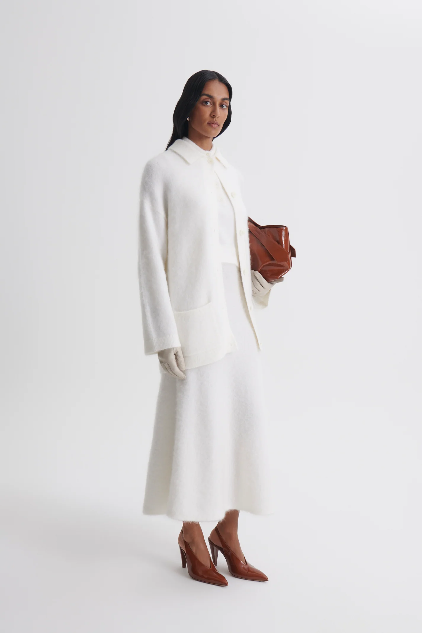 BRUSHED MOHAIR OVERSIZED CARDIGAN - Image 4