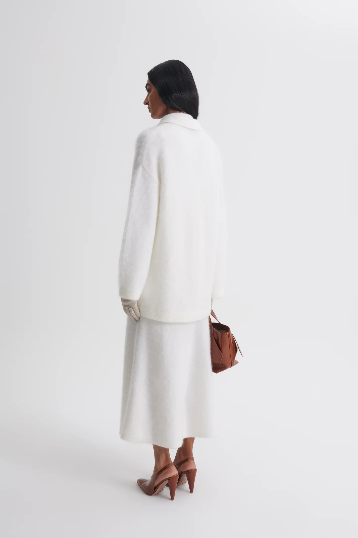 BRUSHED MOHAIR OVERSIZED CARDIGAN - Image 5