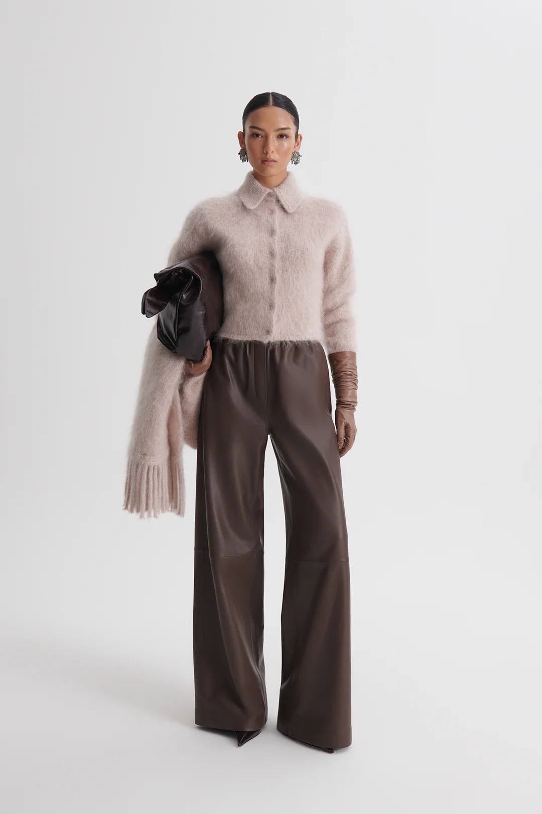 BRUSHED MOHAIR SHIRT CARDIGAN - Image 4