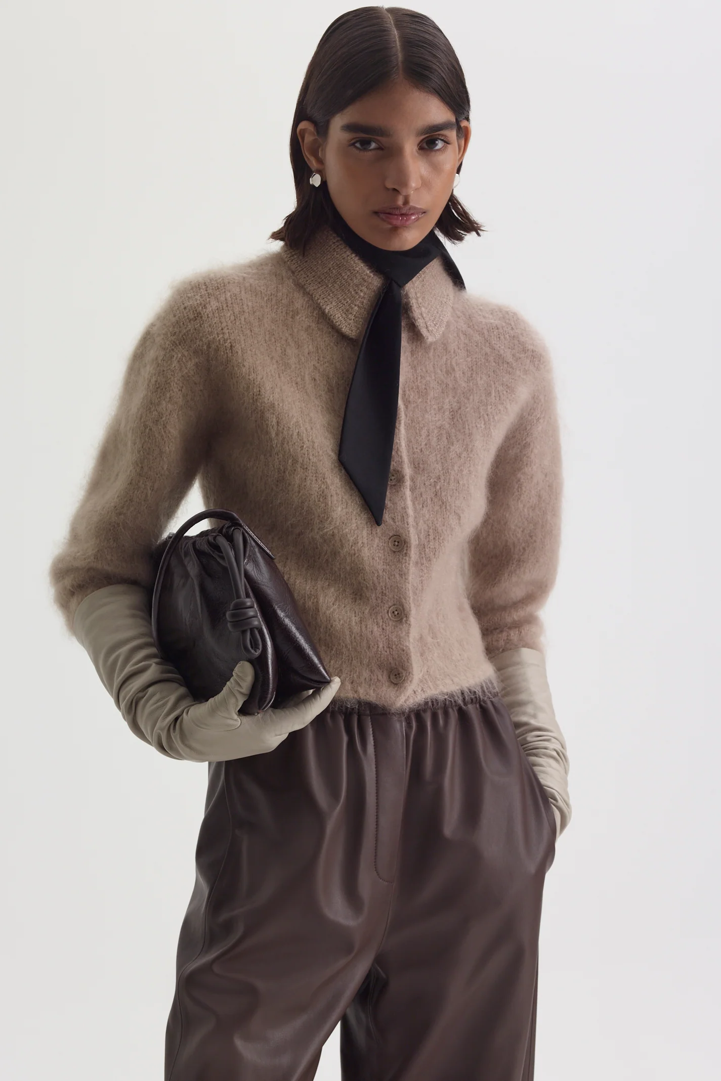 BRUSHED MOHAIR SHIRT CARDIGAN - Image 3