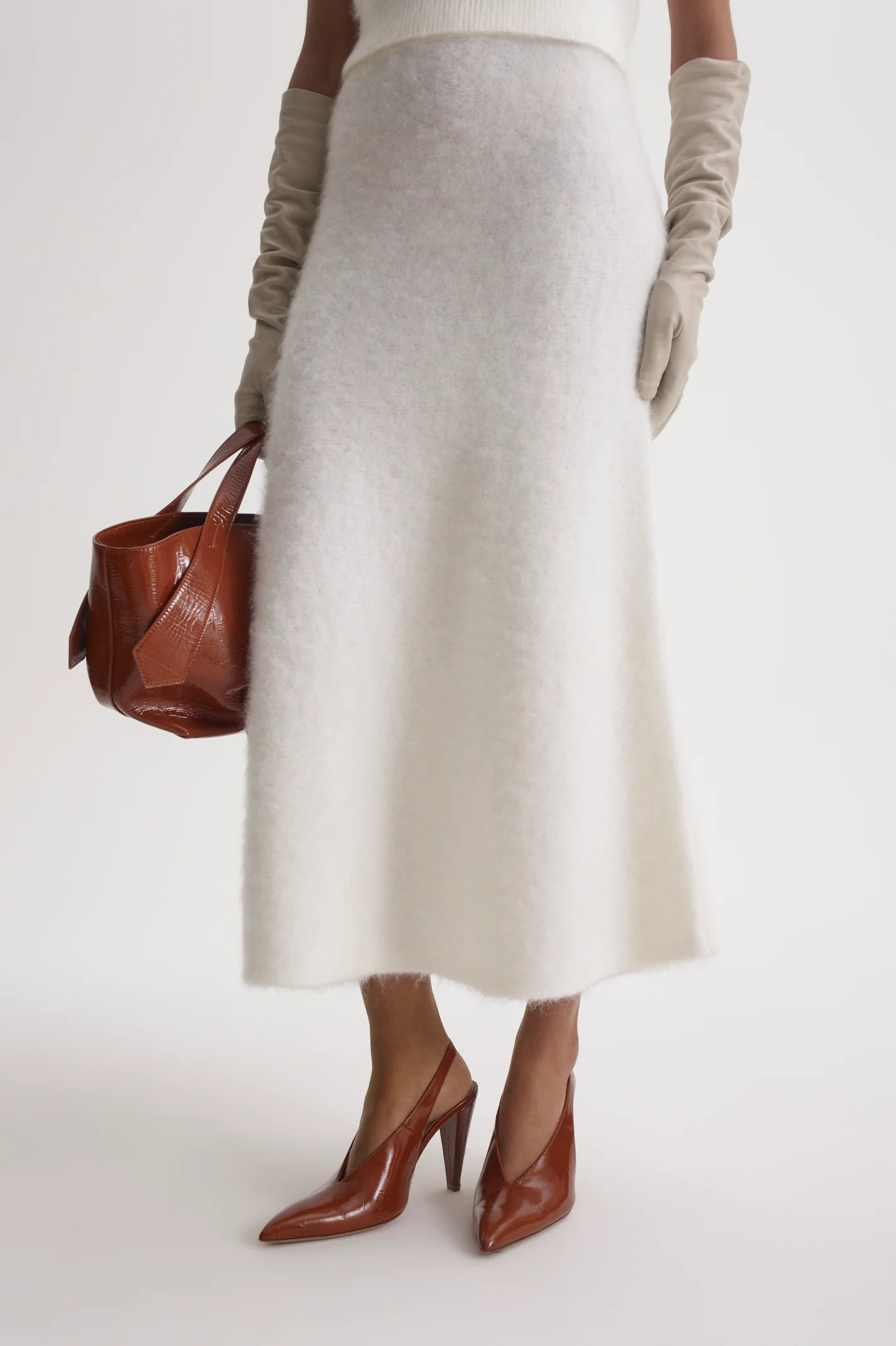 BRUSHED MOHAIR SKIRT - Image 6