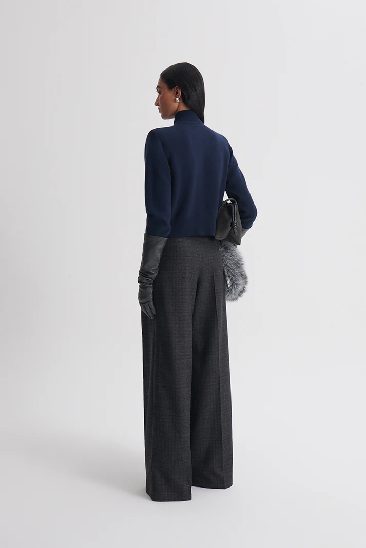 CASHMERE SHOULDER PAD CARDIGAN - Image 6