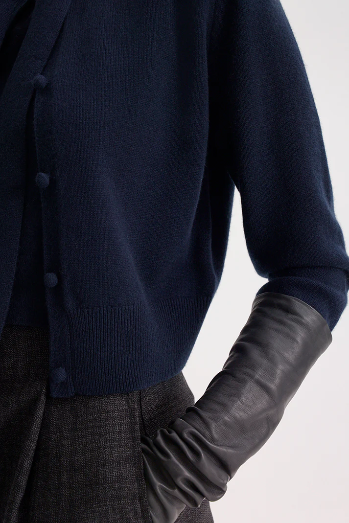 CASHMERE SHOULDER PAD CARDIGAN - Image 8