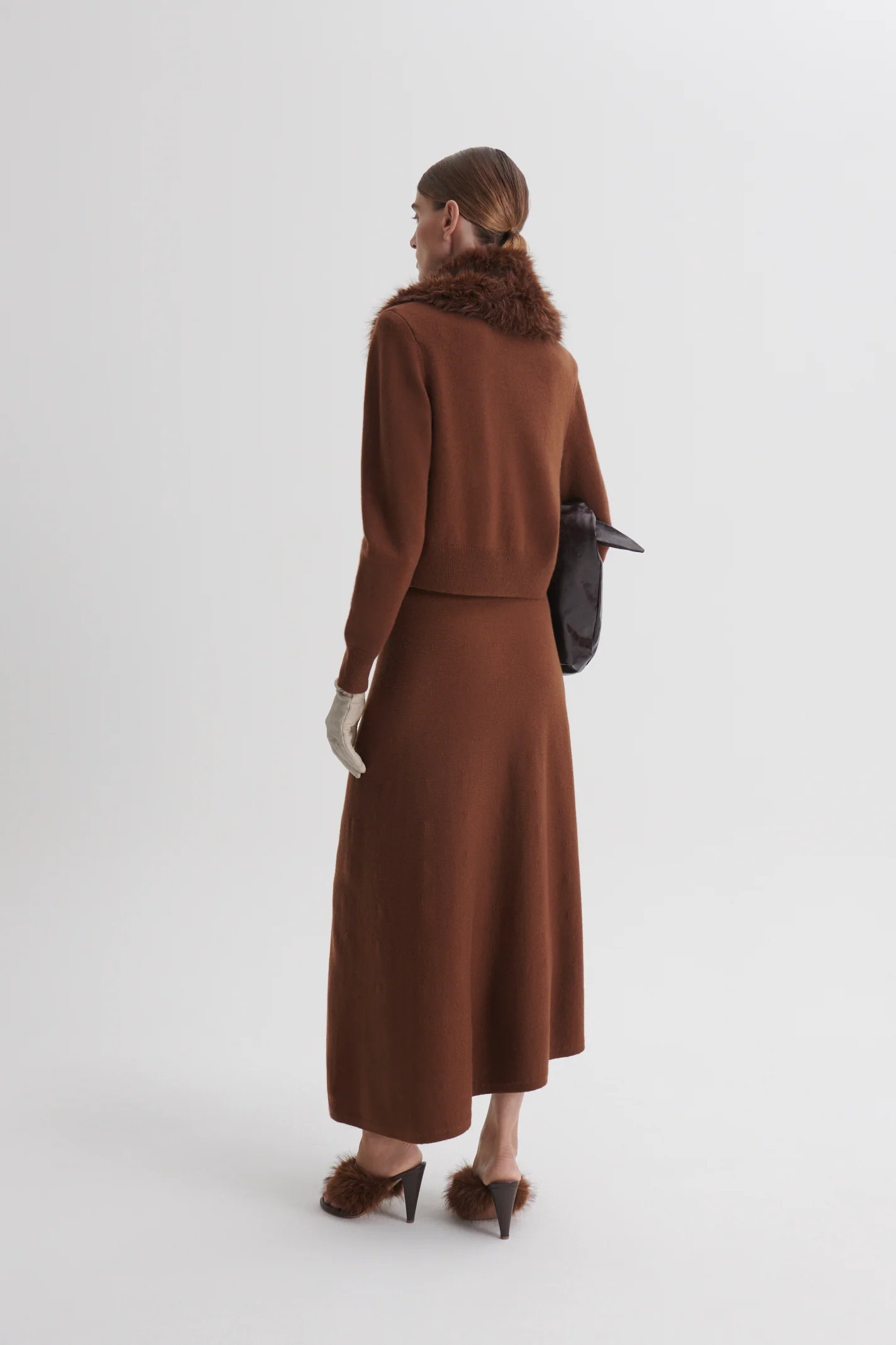 CASHMERE SHOULDER PAD CARDIGAN - Image 6