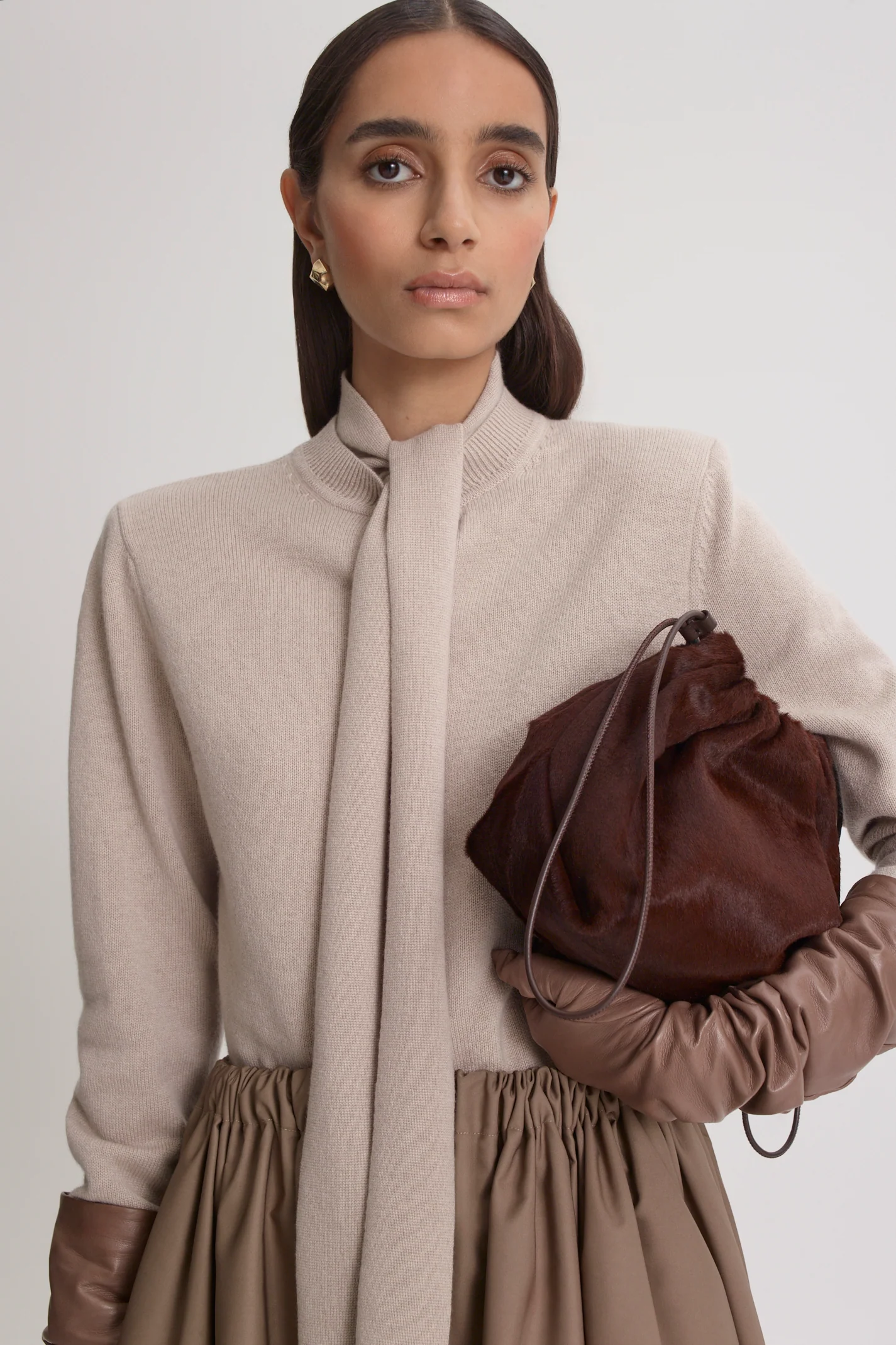 CASHMERE SHOULDER PAD CARDIGAN - Image 3