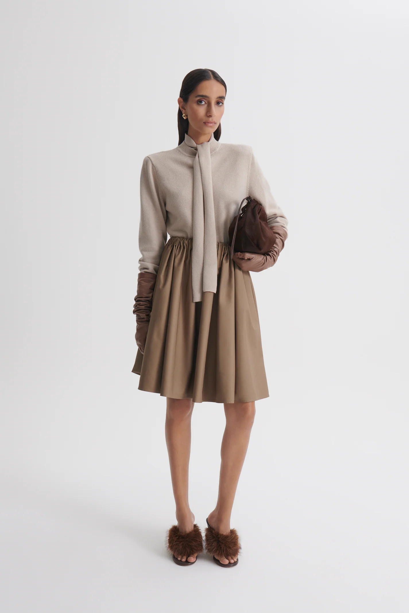 CASHMERE SHOULDER PAD CARDIGAN - Image 4