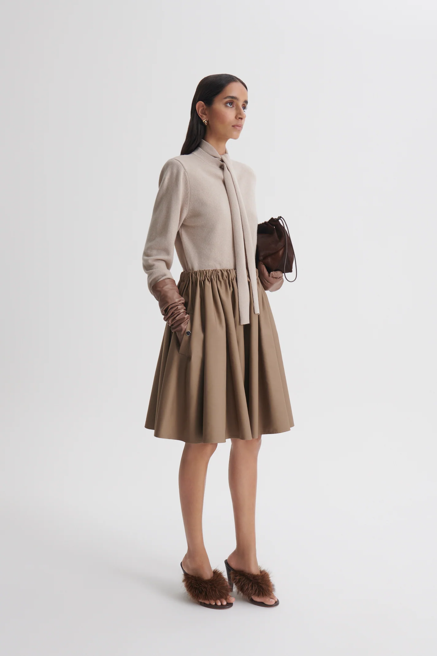 CASHMERE SHOULDER PAD CARDIGAN - Image 5