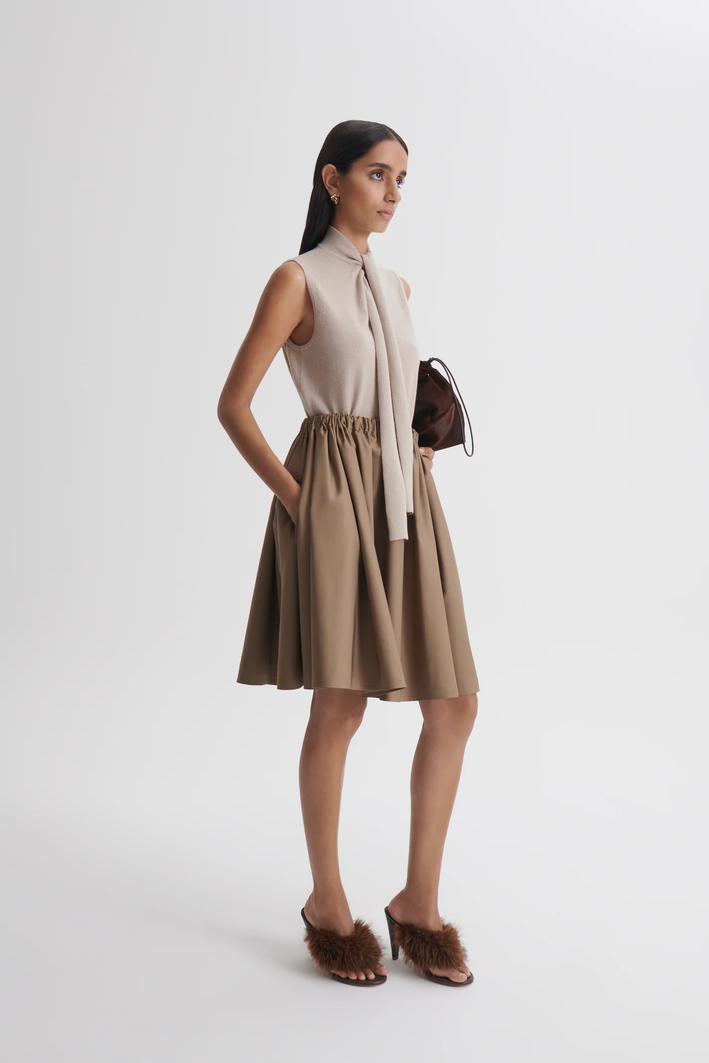 CASHMERE TIE SLEEVELESS TANK - Image 5