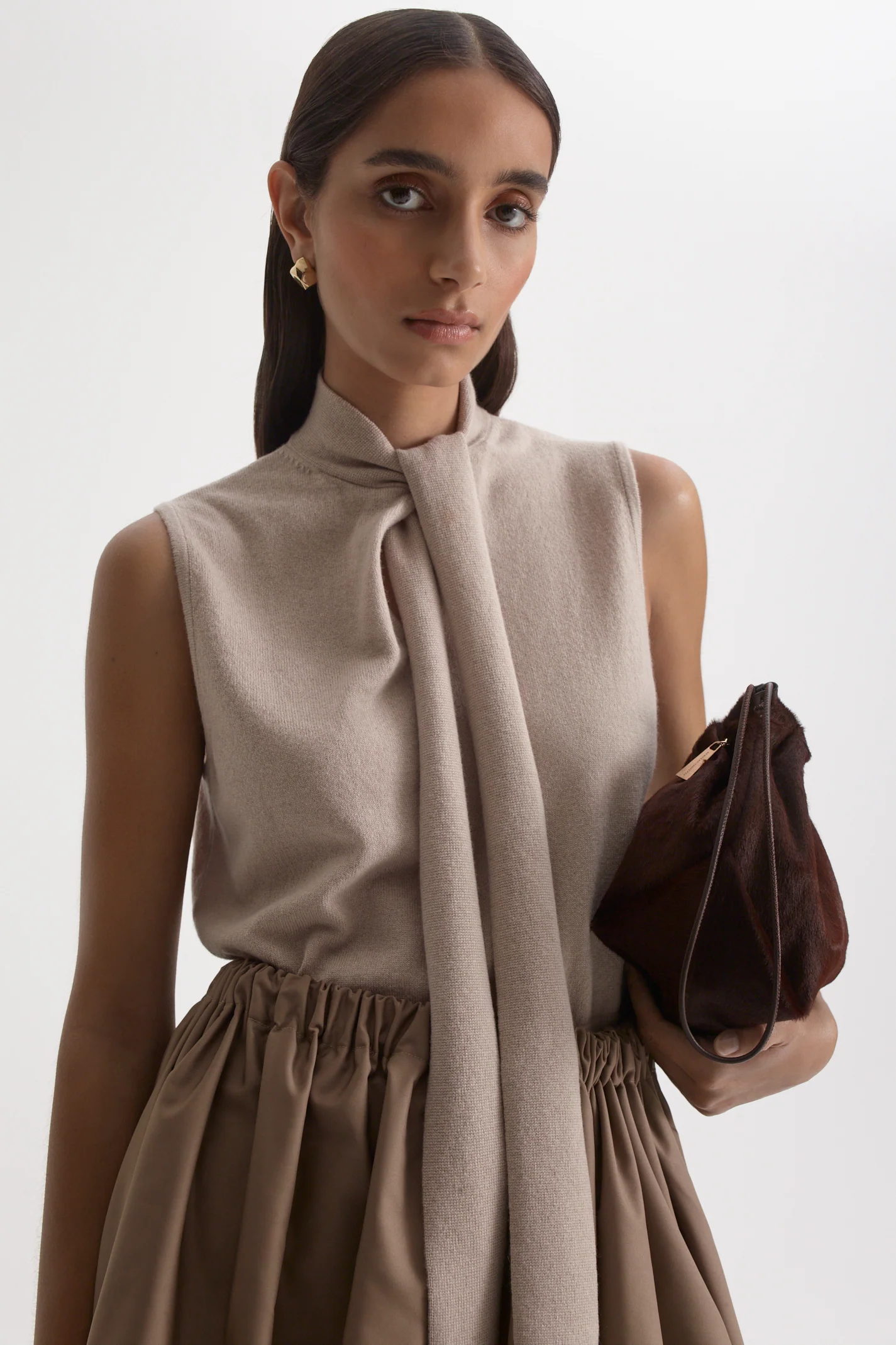 CASHMERE TIE SLEEVELESS TANK - Image 7