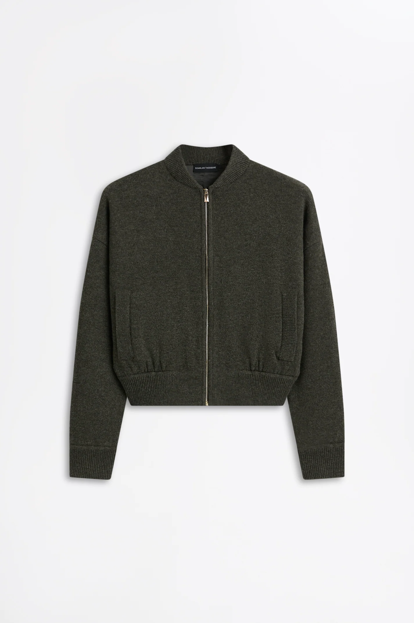 CASHMERE WOOL CREW BOMBER - Image 2
