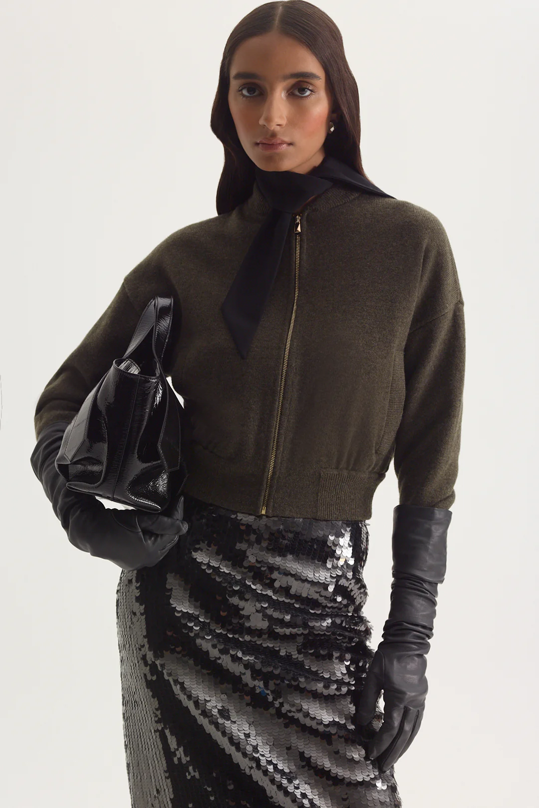 CASHMERE WOOL CREW BOMBER - Image 3