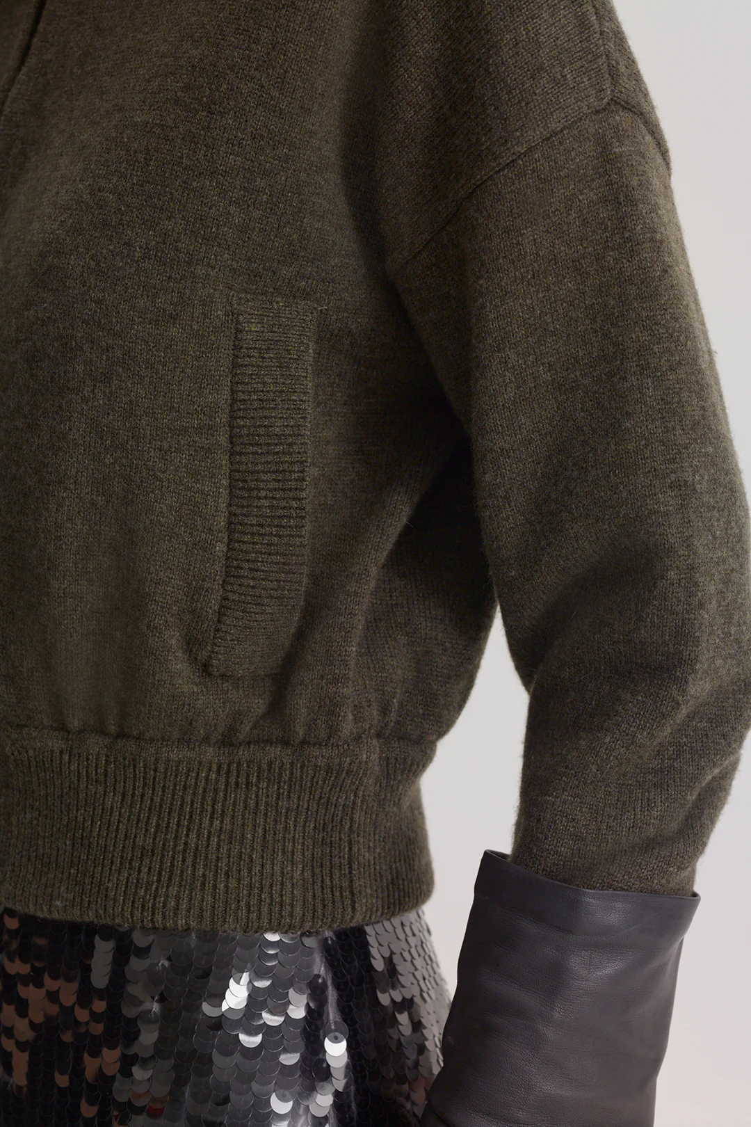 CASHMERE WOOL CREW BOMBER - Image 7