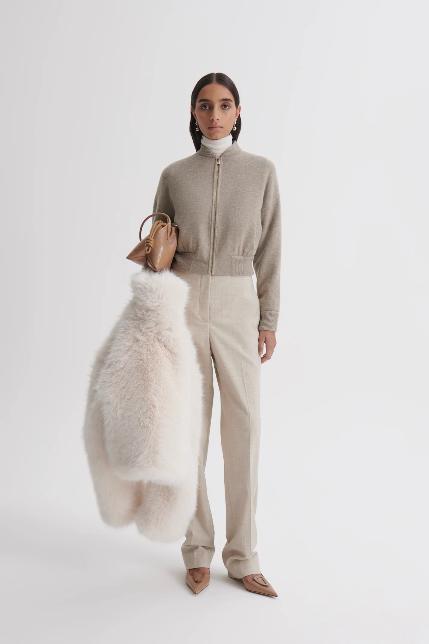 CASHMERE WOOL CREW BOMBER - Image 4