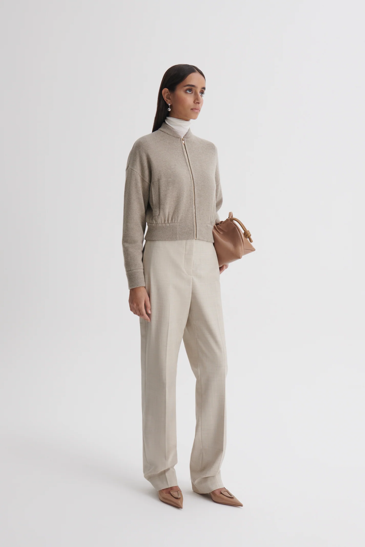 CASHMERE WOOL CREW BOMBER - Image 5