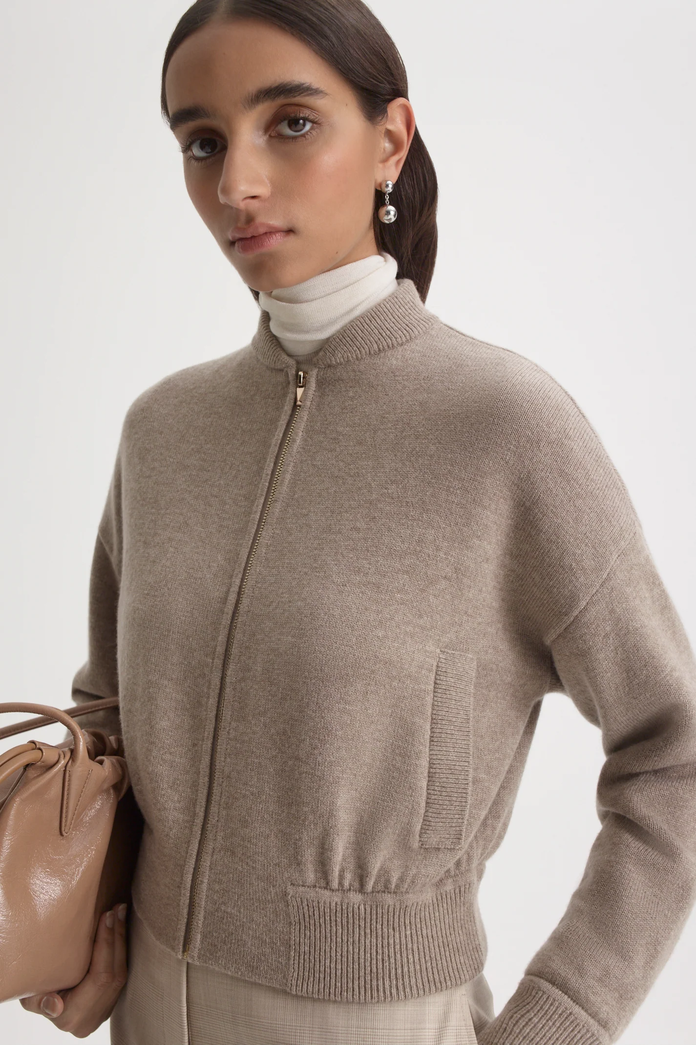 CASHMERE WOOL CREW BOMBER - Image 8