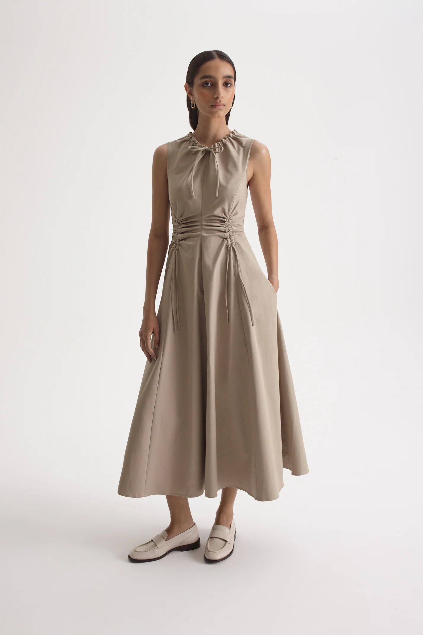 COTTON SATEEN CARGO DRESS - Image 7
