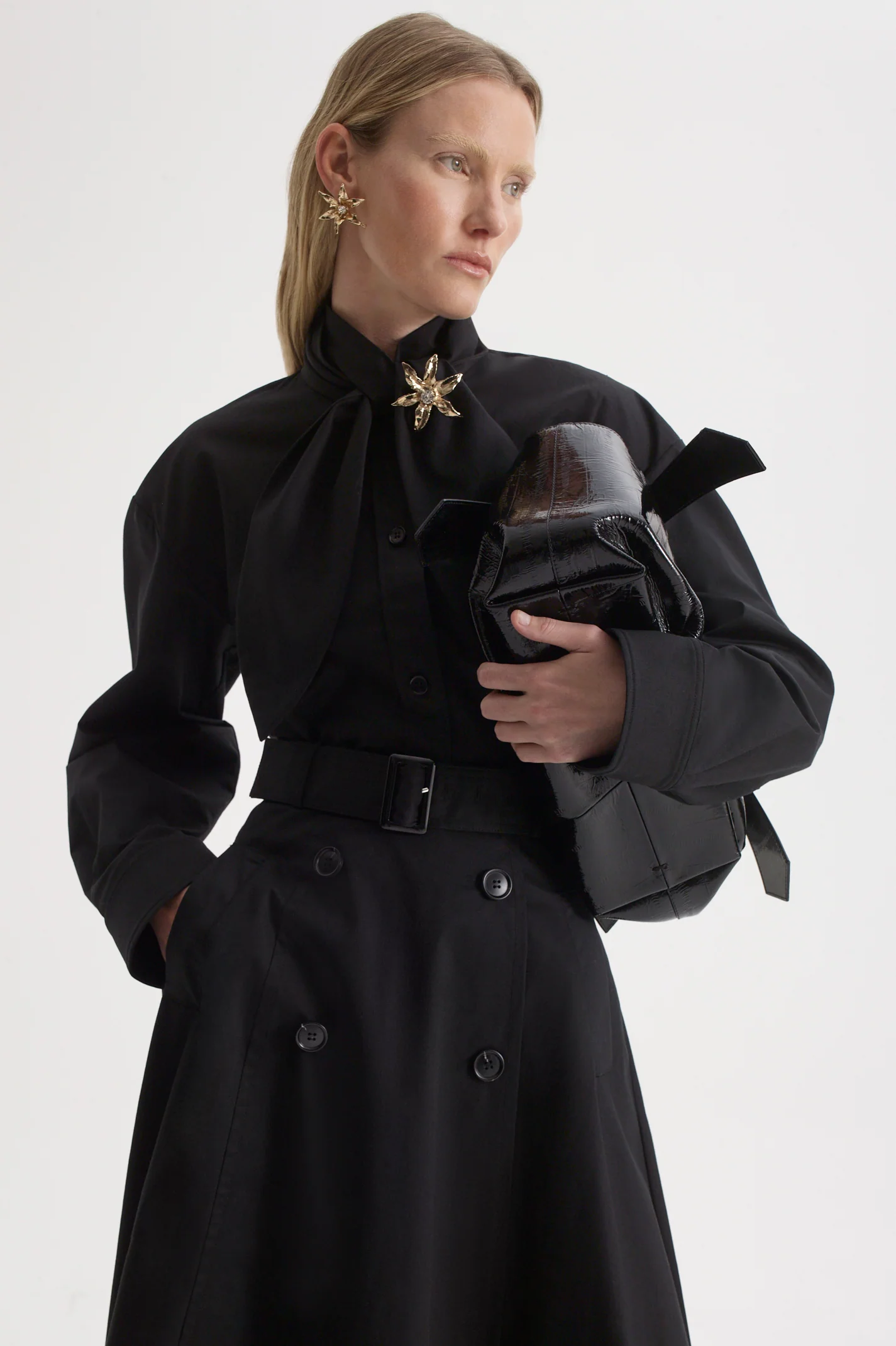 COTTON SATEEN CRAVAT SHIRT - Image 4