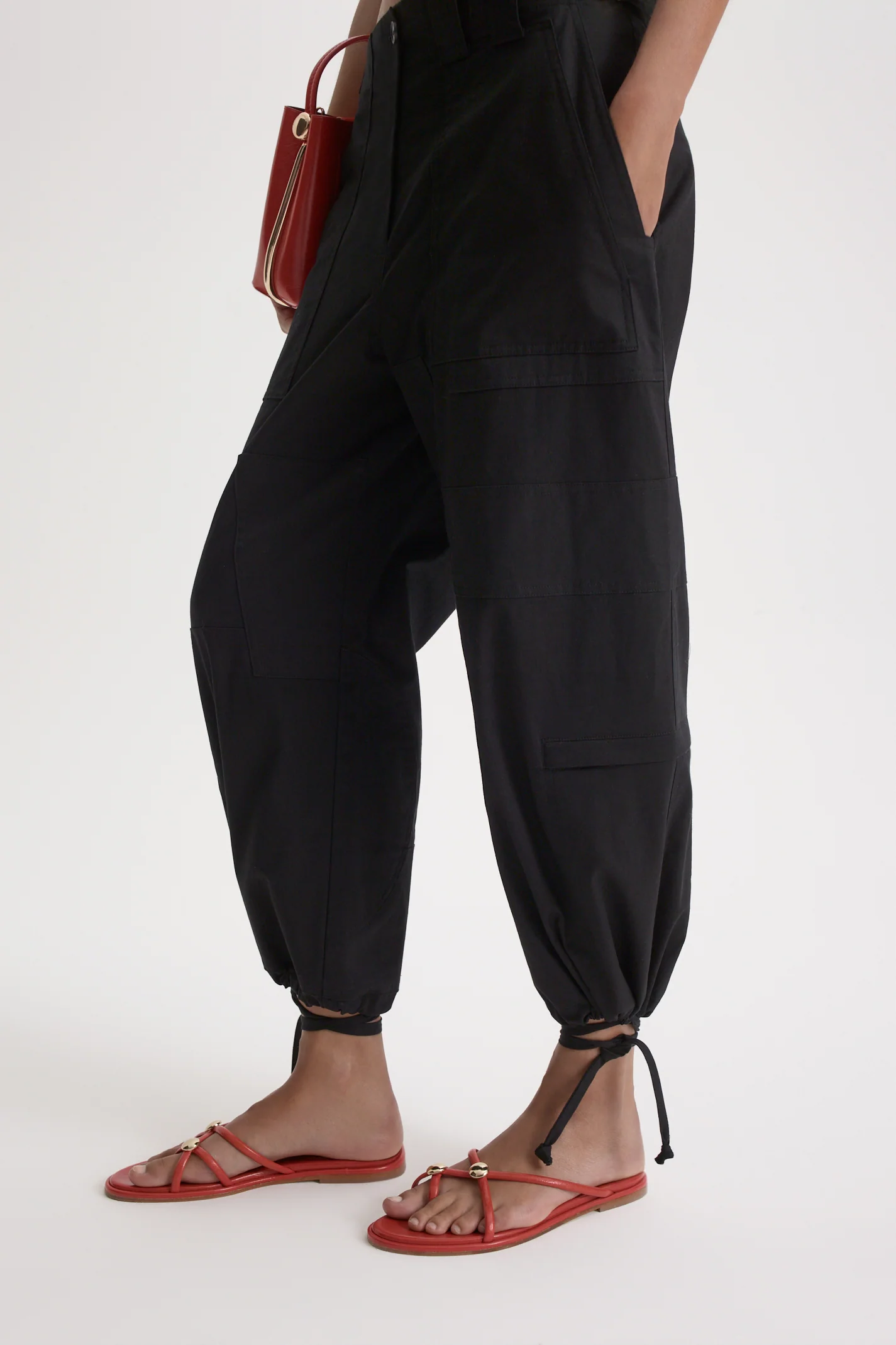 COTTON SATEEN CROPPED CARGO - Image 8