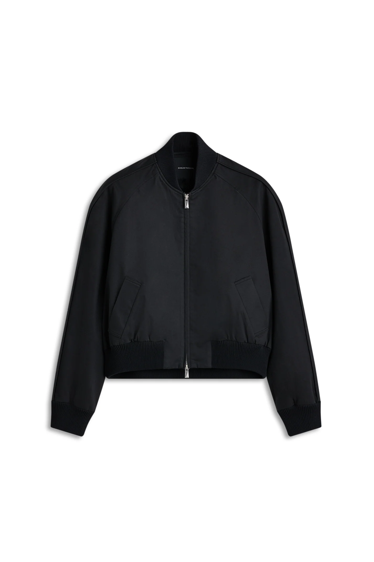 COTTON SATEEN PIPED BOMBER