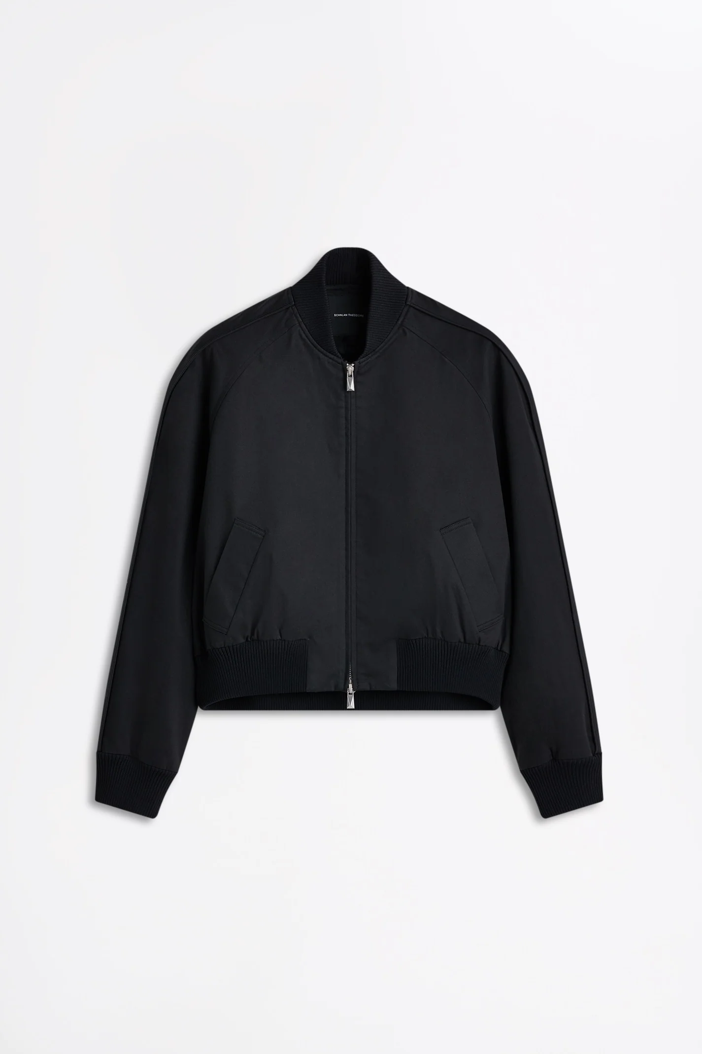 COTTON SATEEN PIPED BOMBER - Image 2
