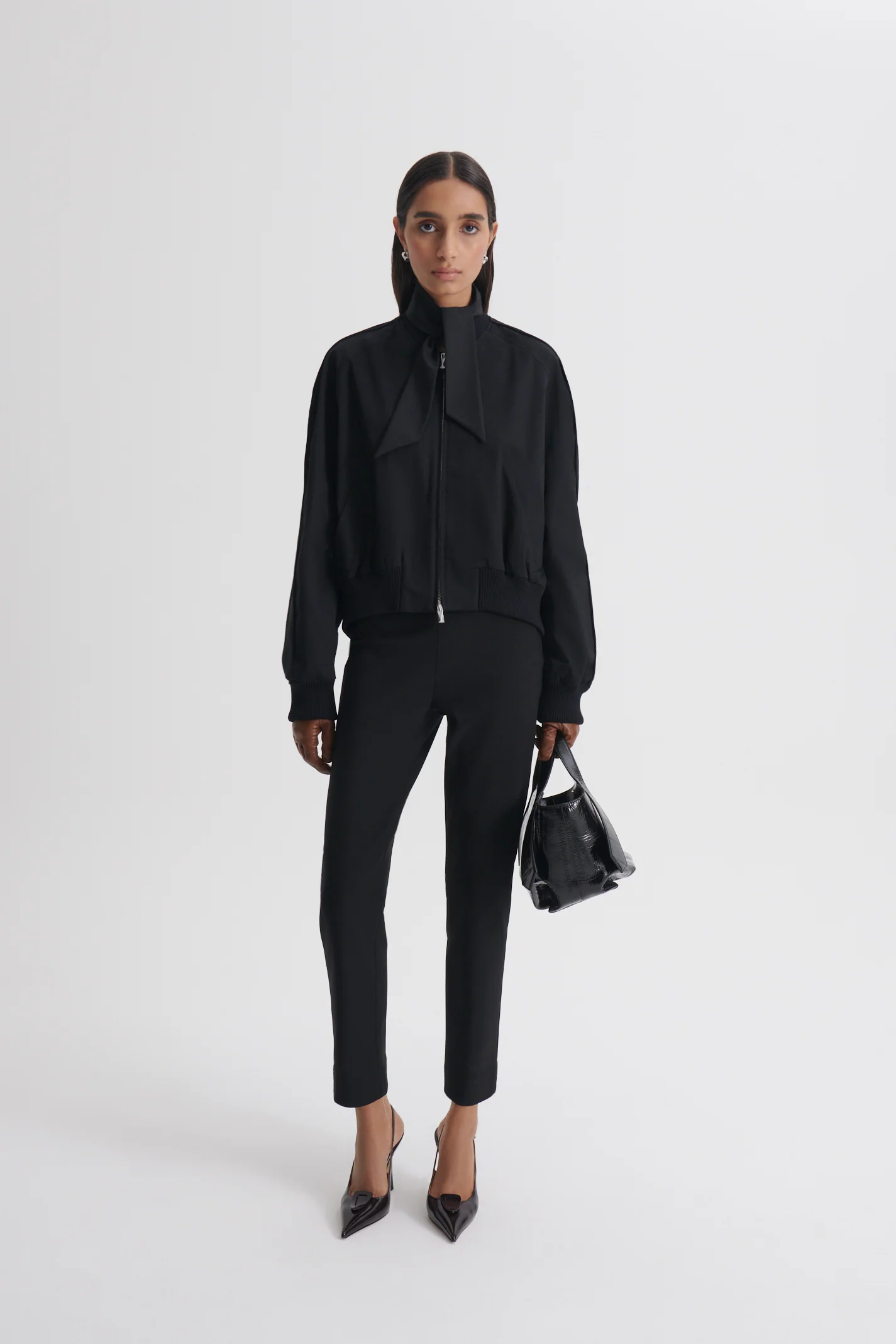COTTON SATEEN PIPED BOMBER - Image 4