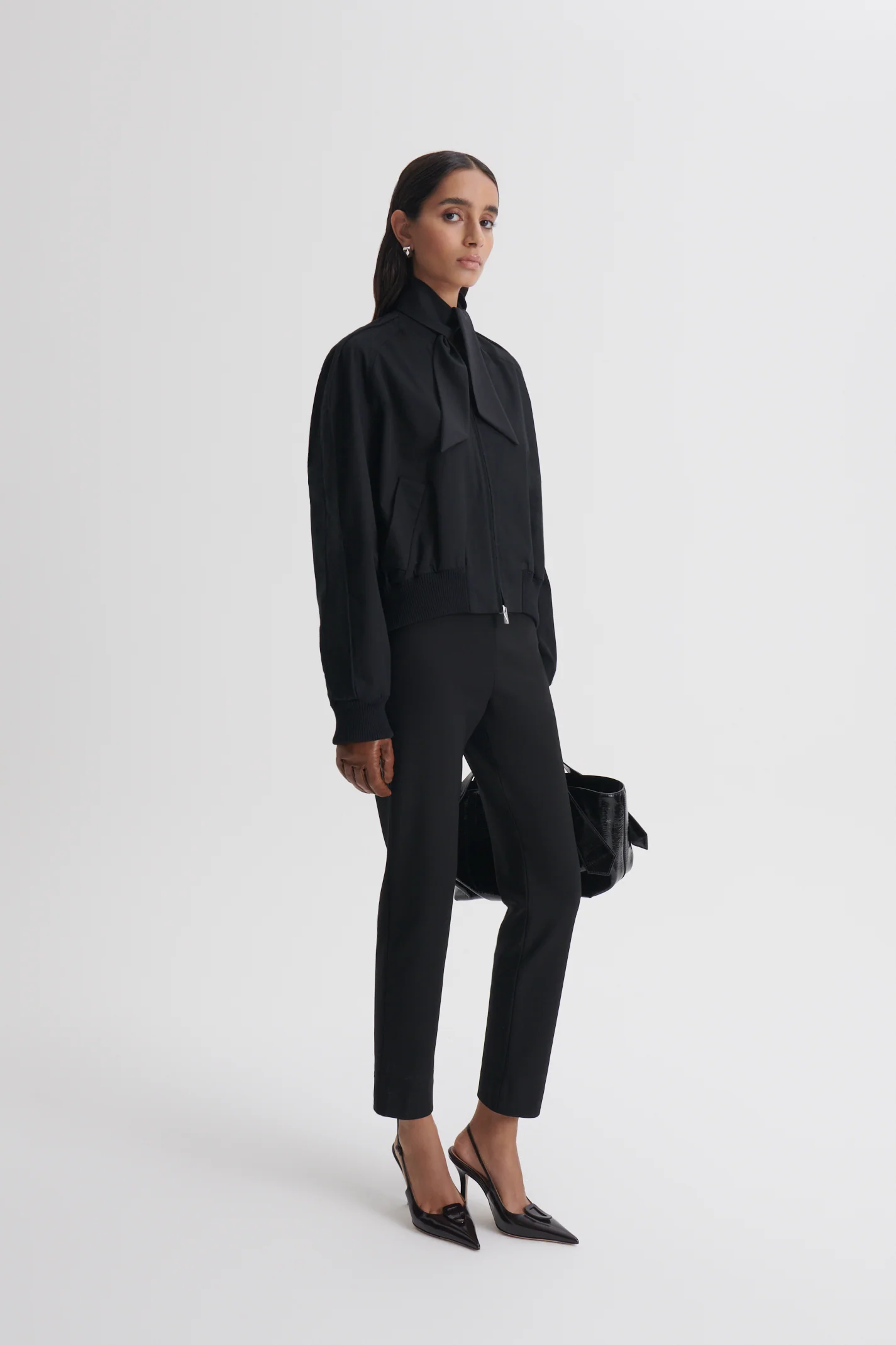 COTTON SATEEN PIPED BOMBER - Image 5