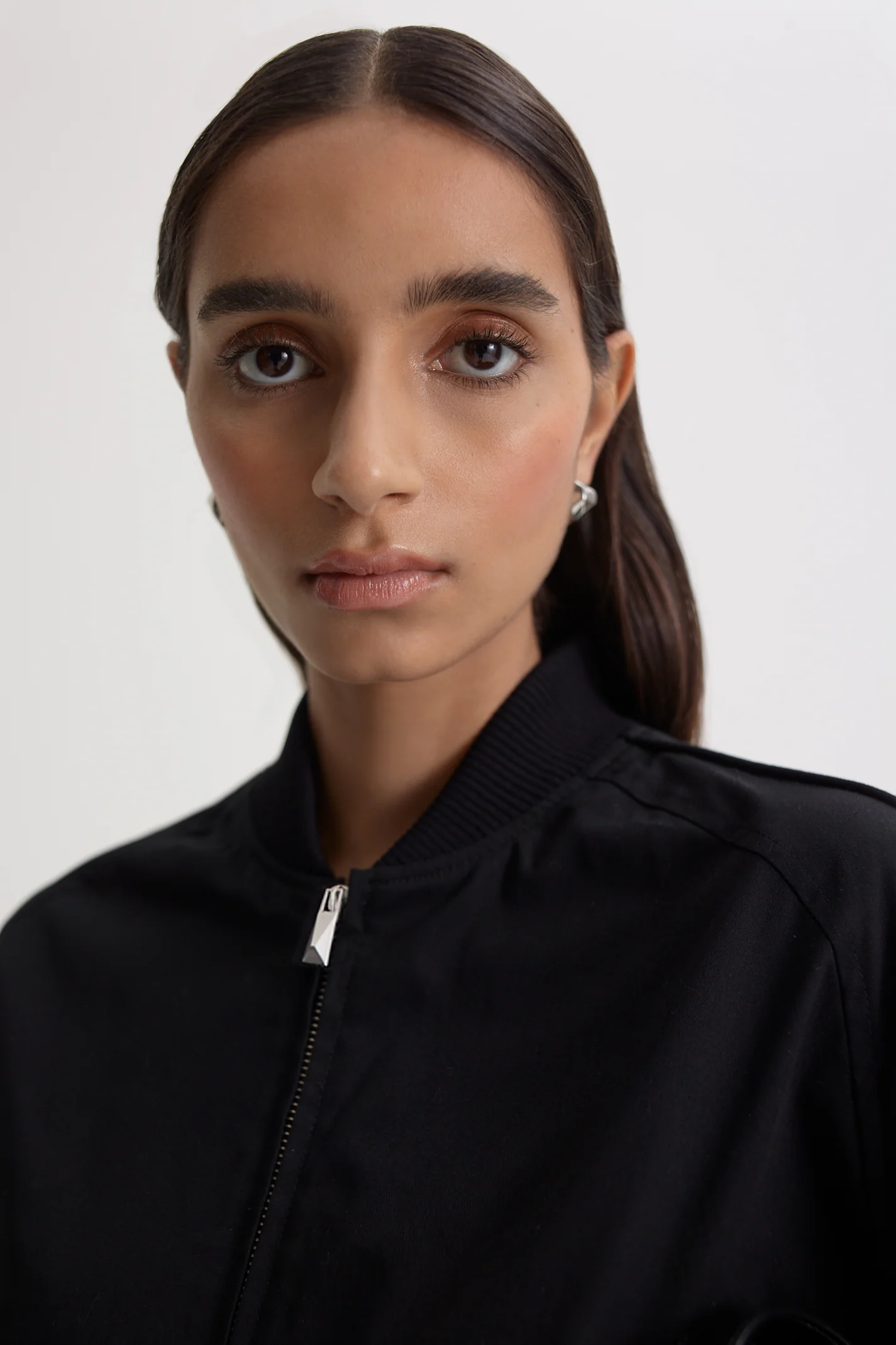 COTTON SATEEN PIPED BOMBER - Image 7