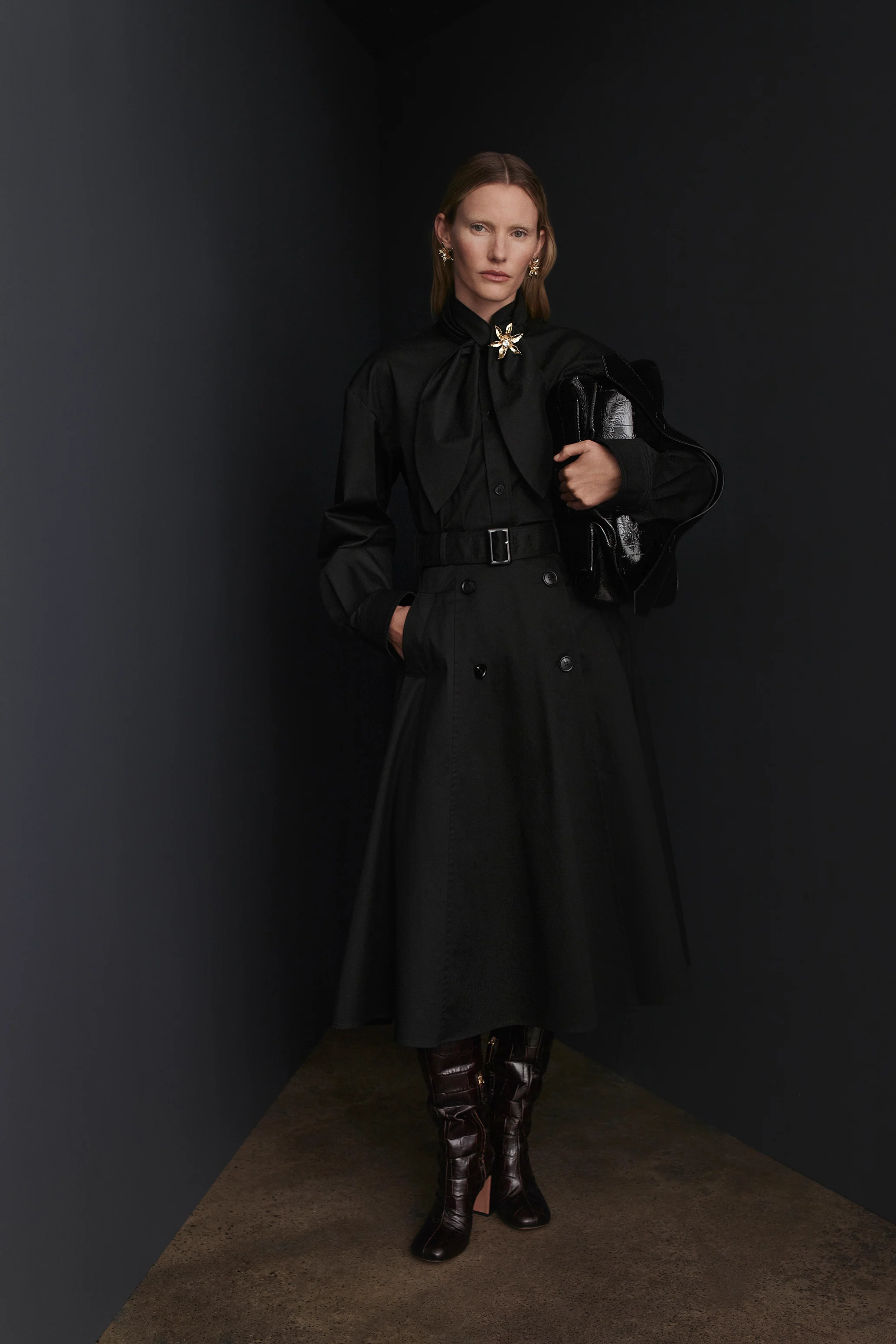 COTTON SATEEN TRENCH SKIRT - Image 3