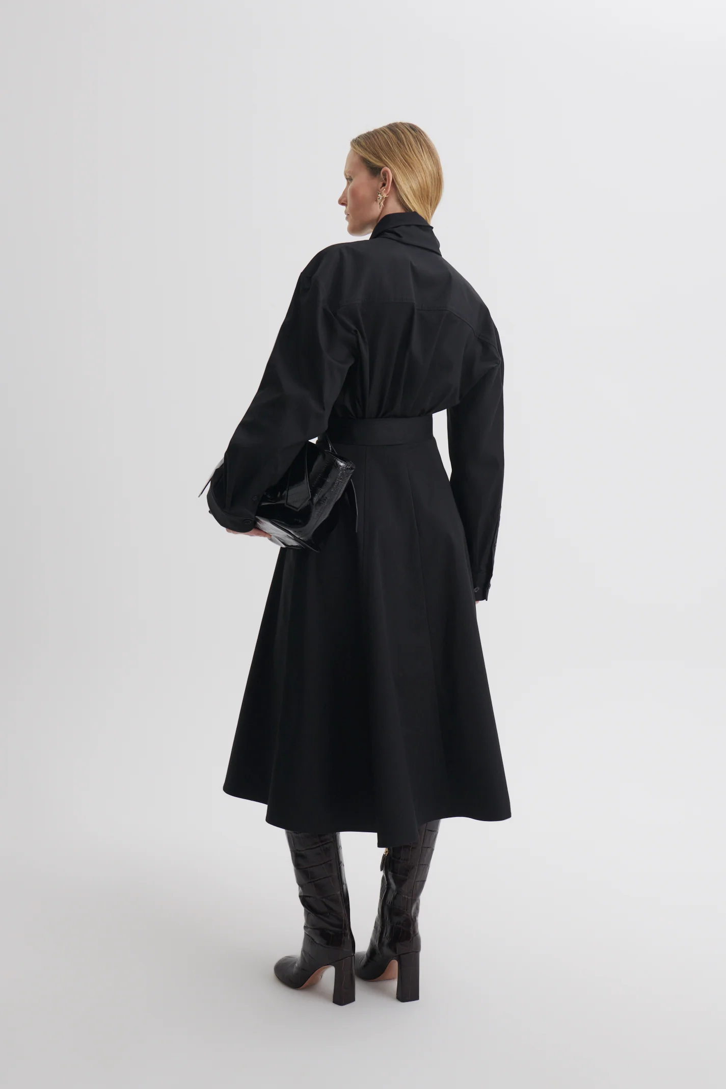 COTTON SATEEN TRENCH SKIRT - Image 6