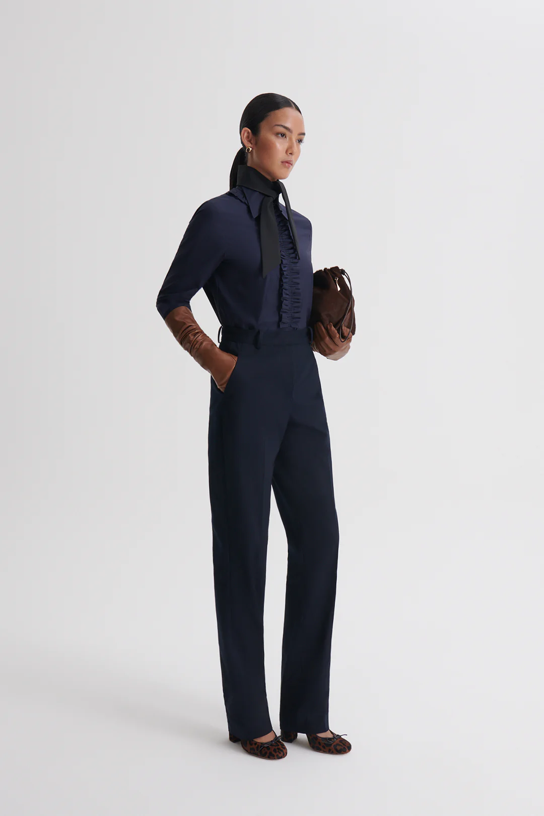 COTTON SLIM LEG TROUSER - Image 3