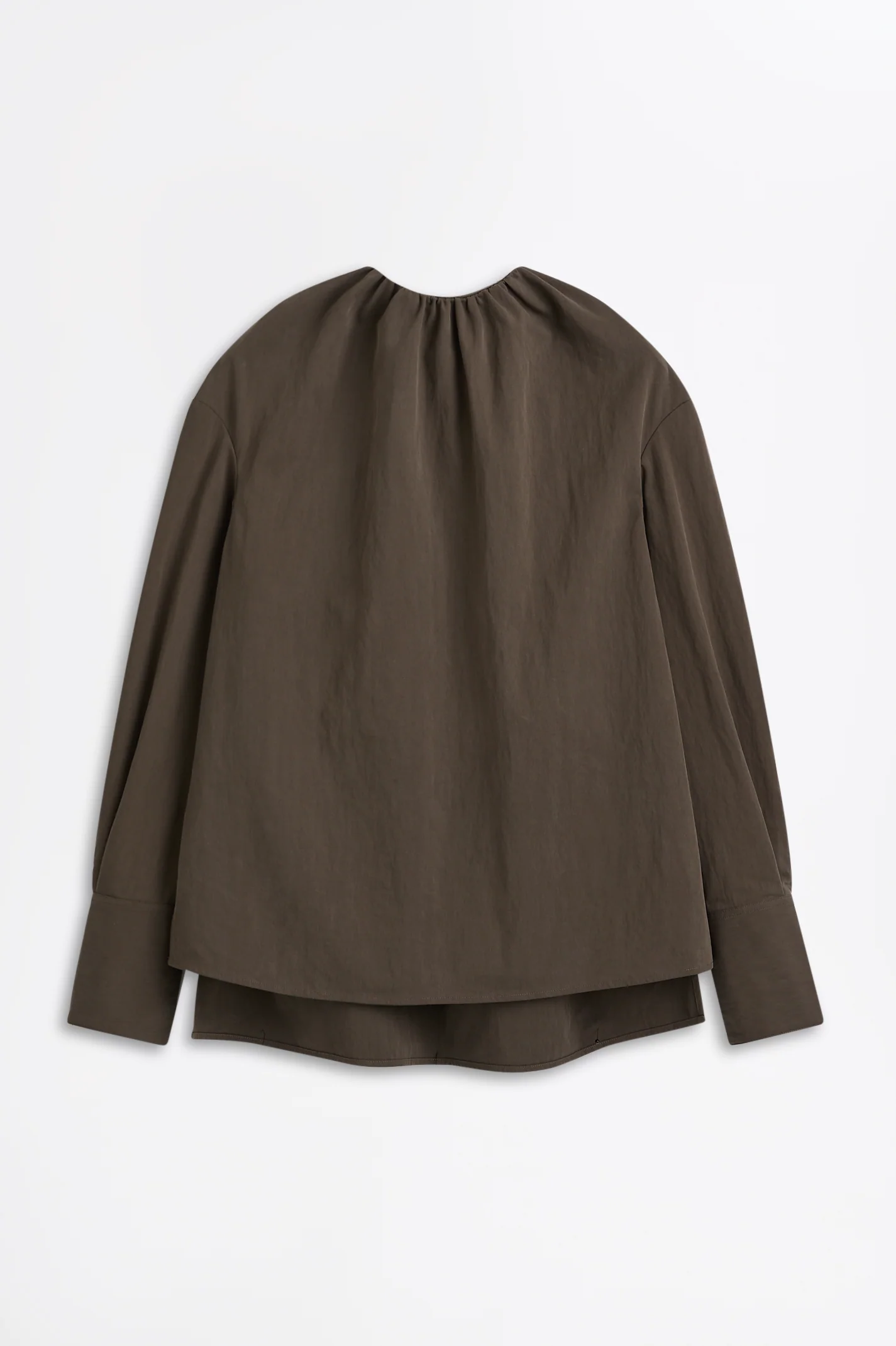 COTTON TWILL GATHER NECK TOP - Image 2