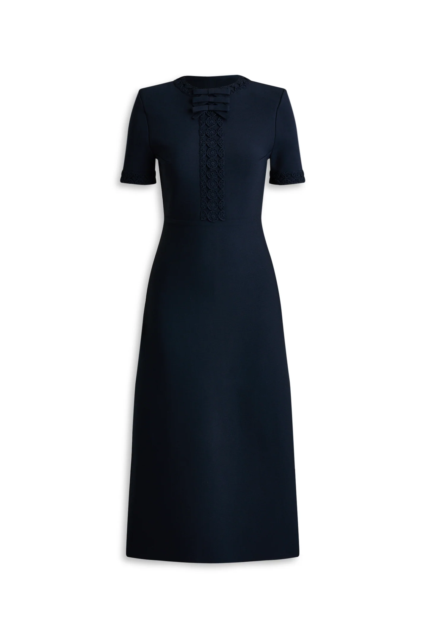 CREPE KNIT BOW DRESS