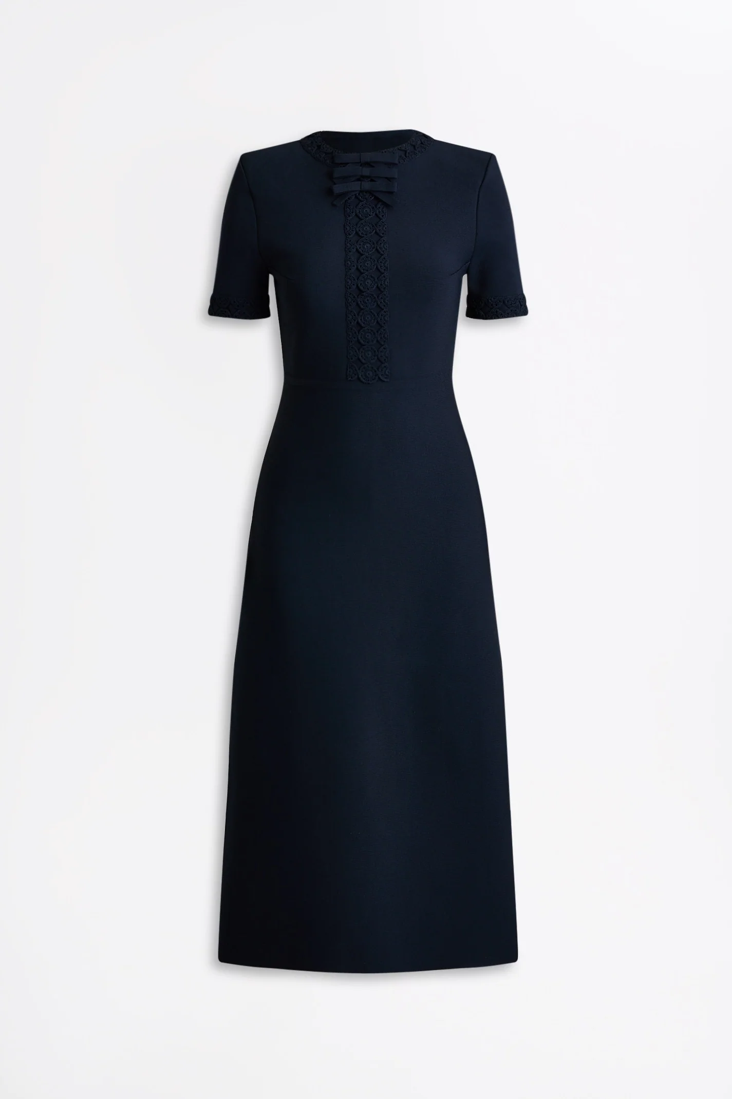 CREPE KNIT BOW DRESS - Image 2