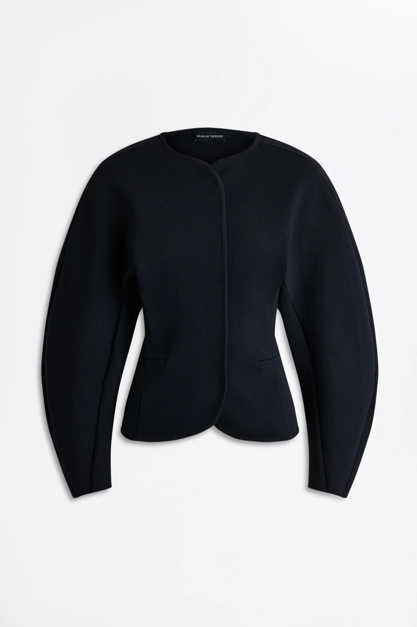 CREPE KNIT COCOON SLEEVE JACKET - Image 2