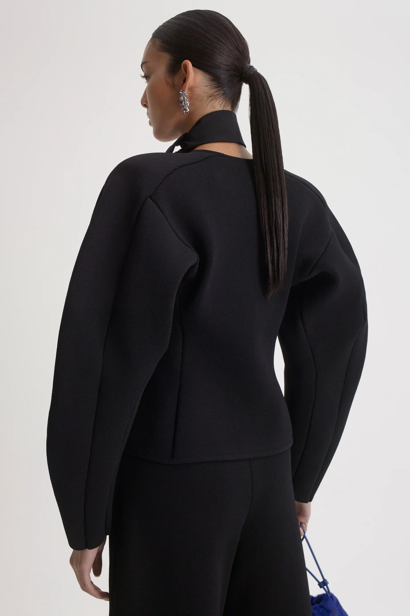 CREPE KNIT COCOON SLEEVE JACKET - Image 8