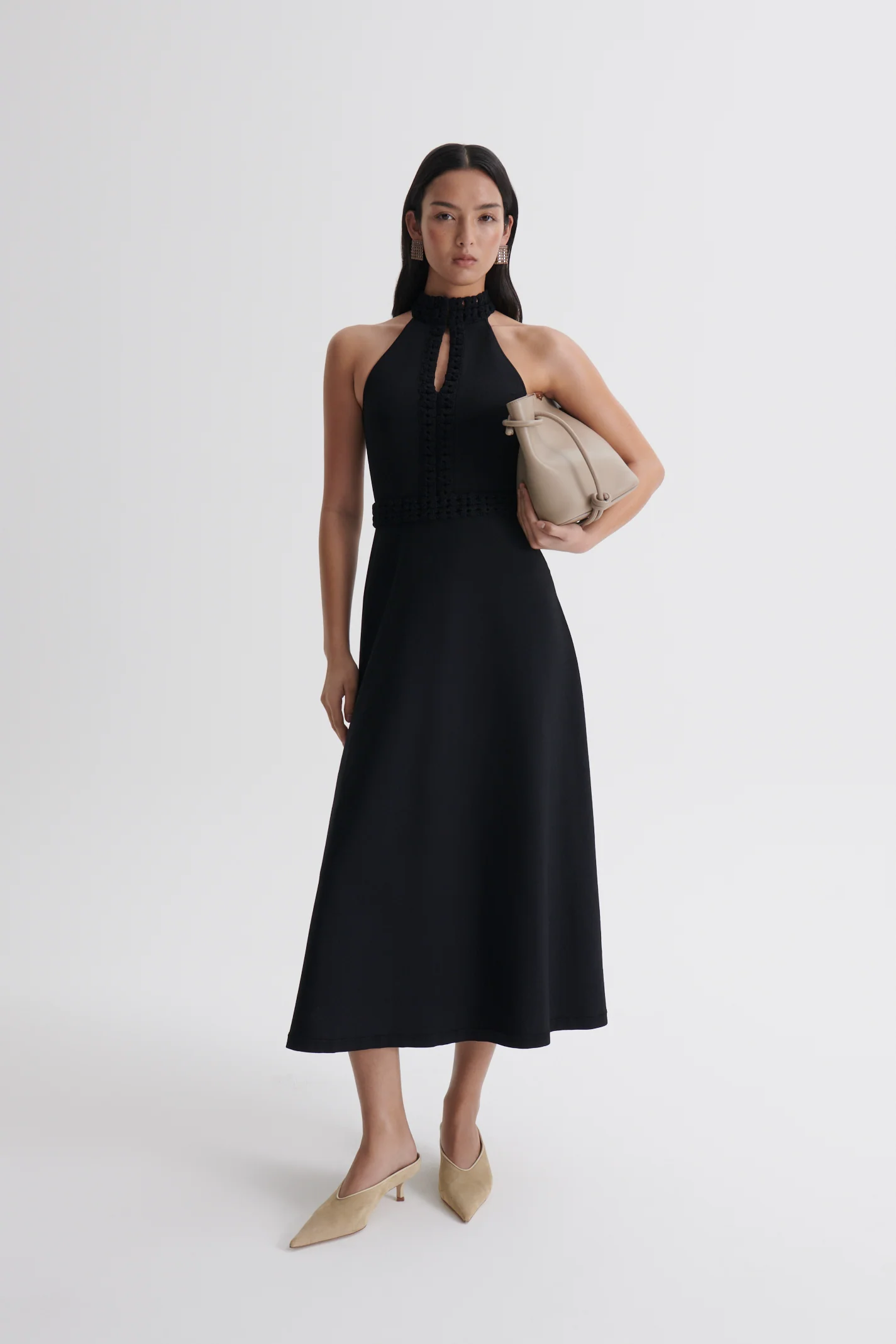 CREPE KNIT DAISY SLEEVELESS DRESS - Image 4
