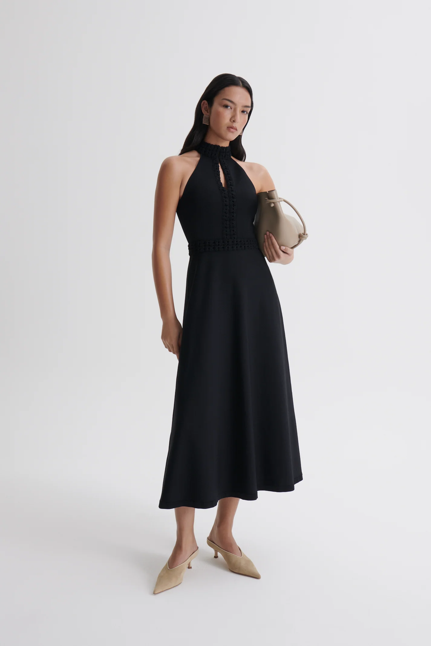 CREPE KNIT DAISY SLEEVELESS DRESS - Image 5