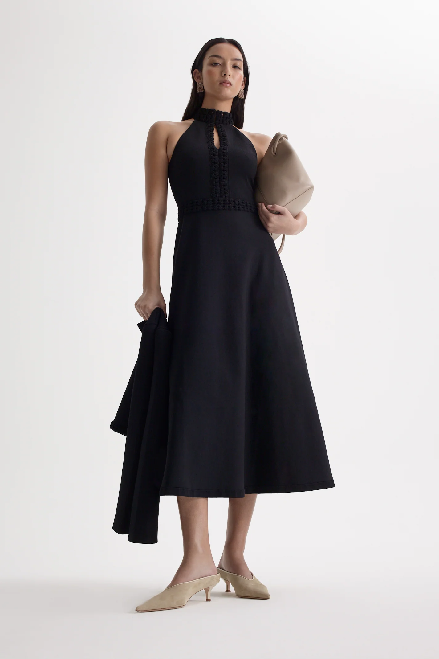 CREPE KNIT DAISY SLEEVELESS DRESS - Image 8
