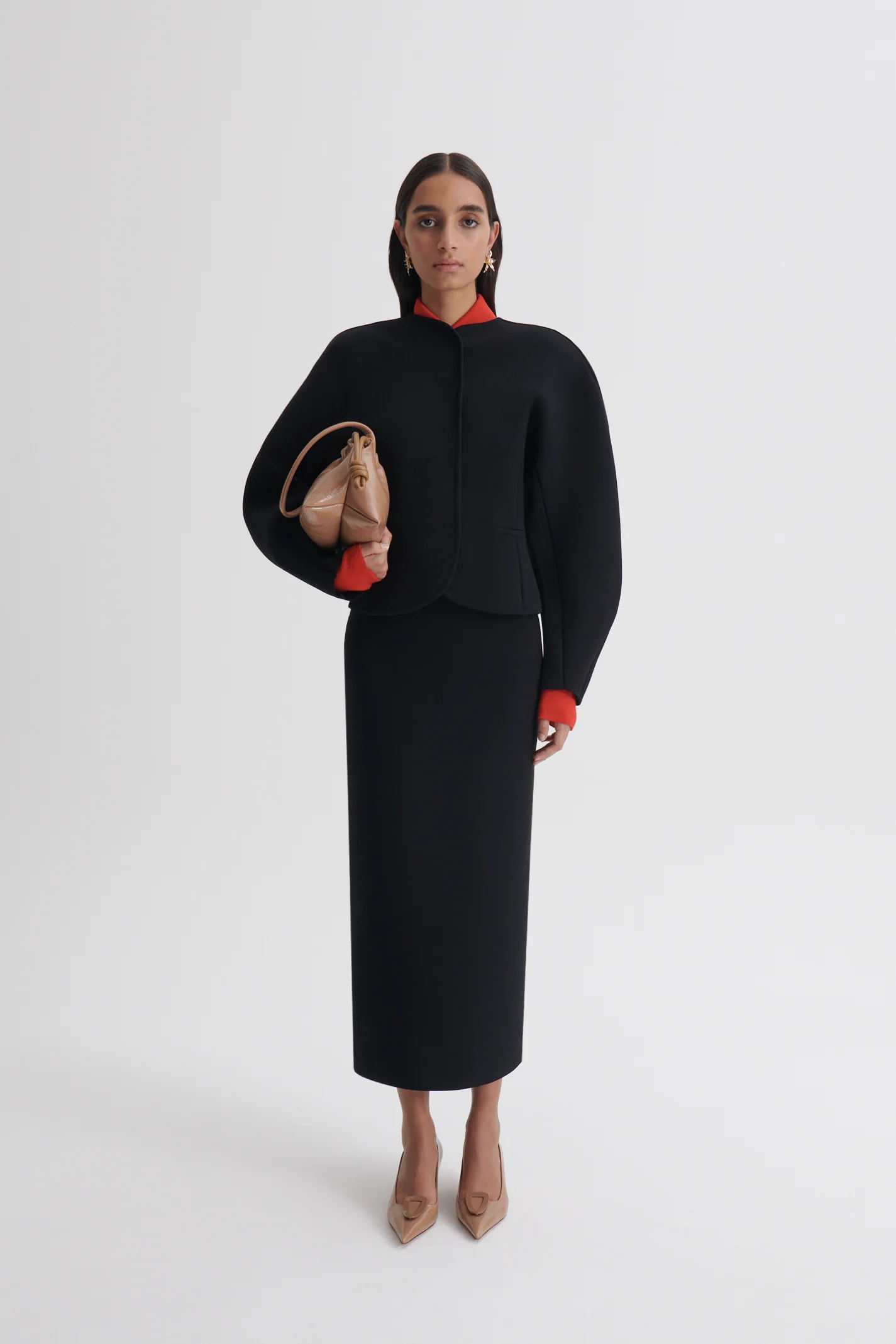 CREPE KNIT PENCIL LONG SKIRT - Image 5