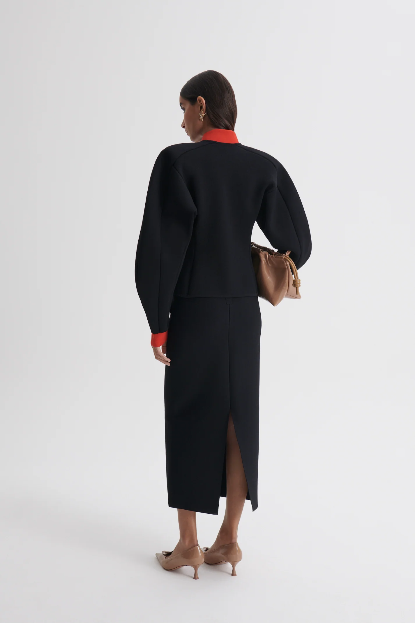 CREPE KNIT PENCIL LONG SKIRT - Image 7